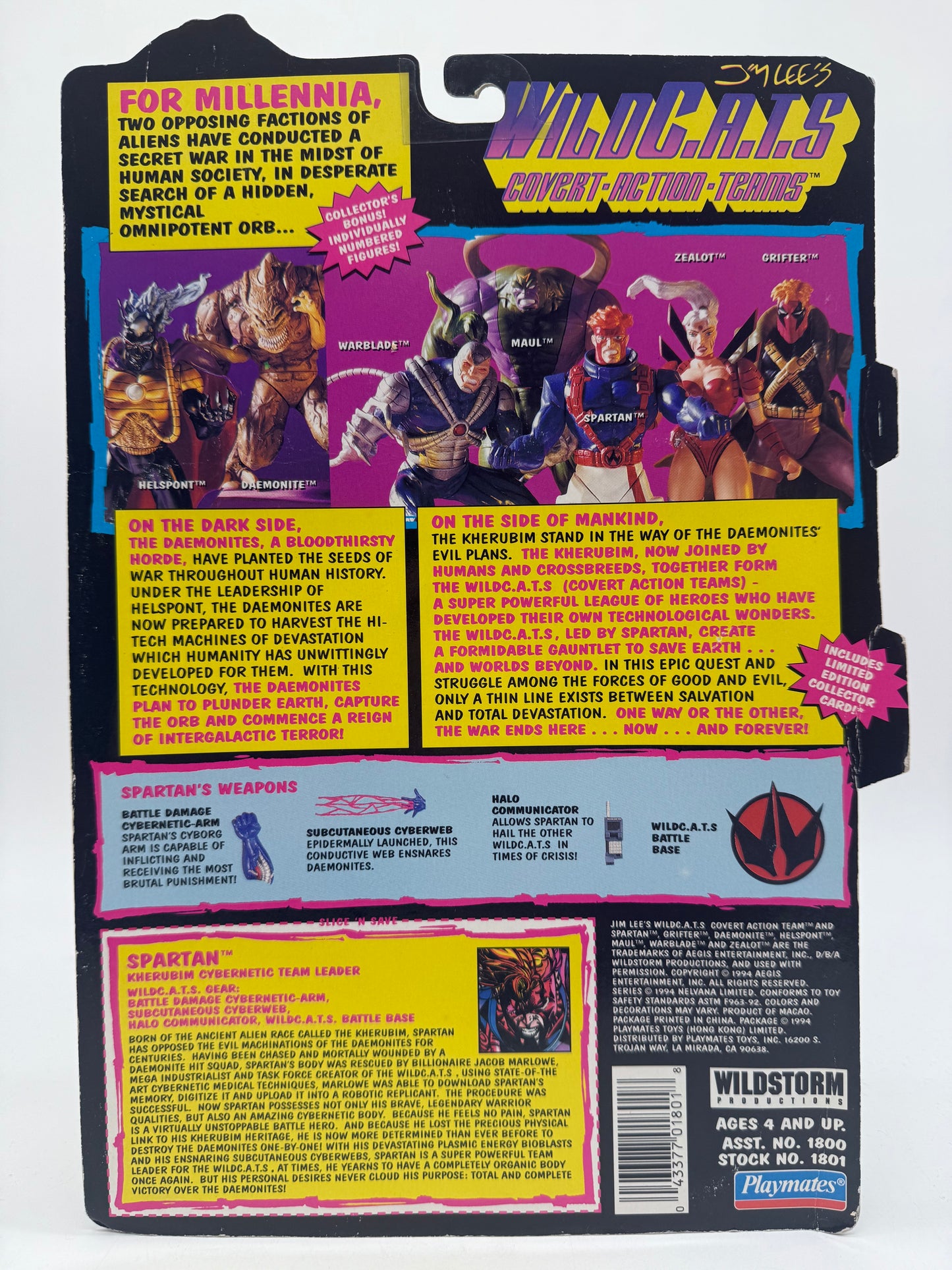 Wild C.A.T.S Covert-Action-Teams Spartan 1994 Playmates
