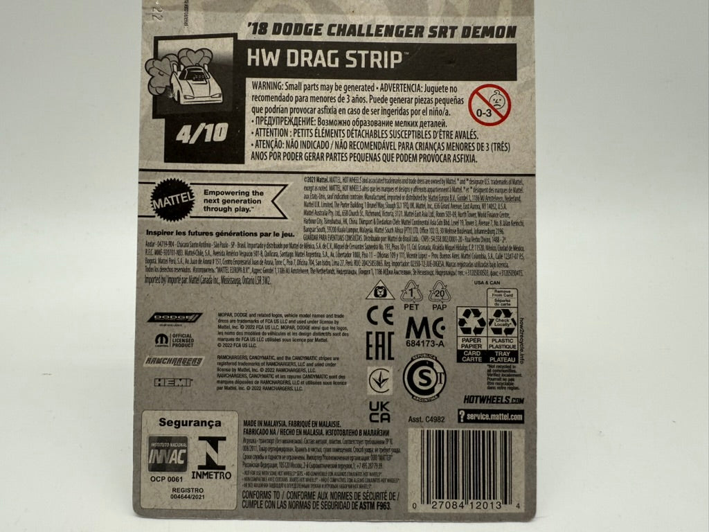 Hot Wheels 2018 Dodge Challenger SRT Demon 2021 Mattel