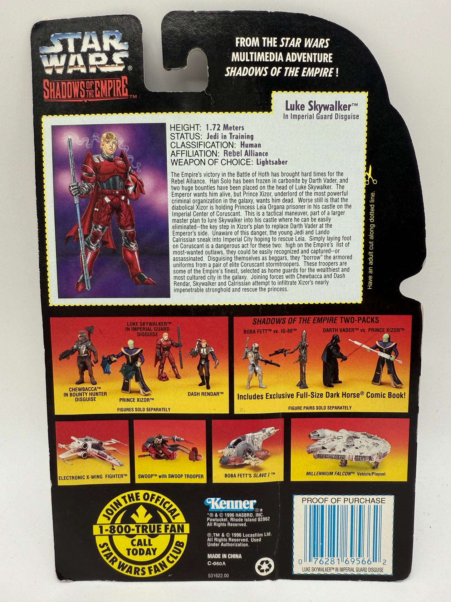 Star Wars Shadows of The Empire Luke Skywalker 1996 Kenner