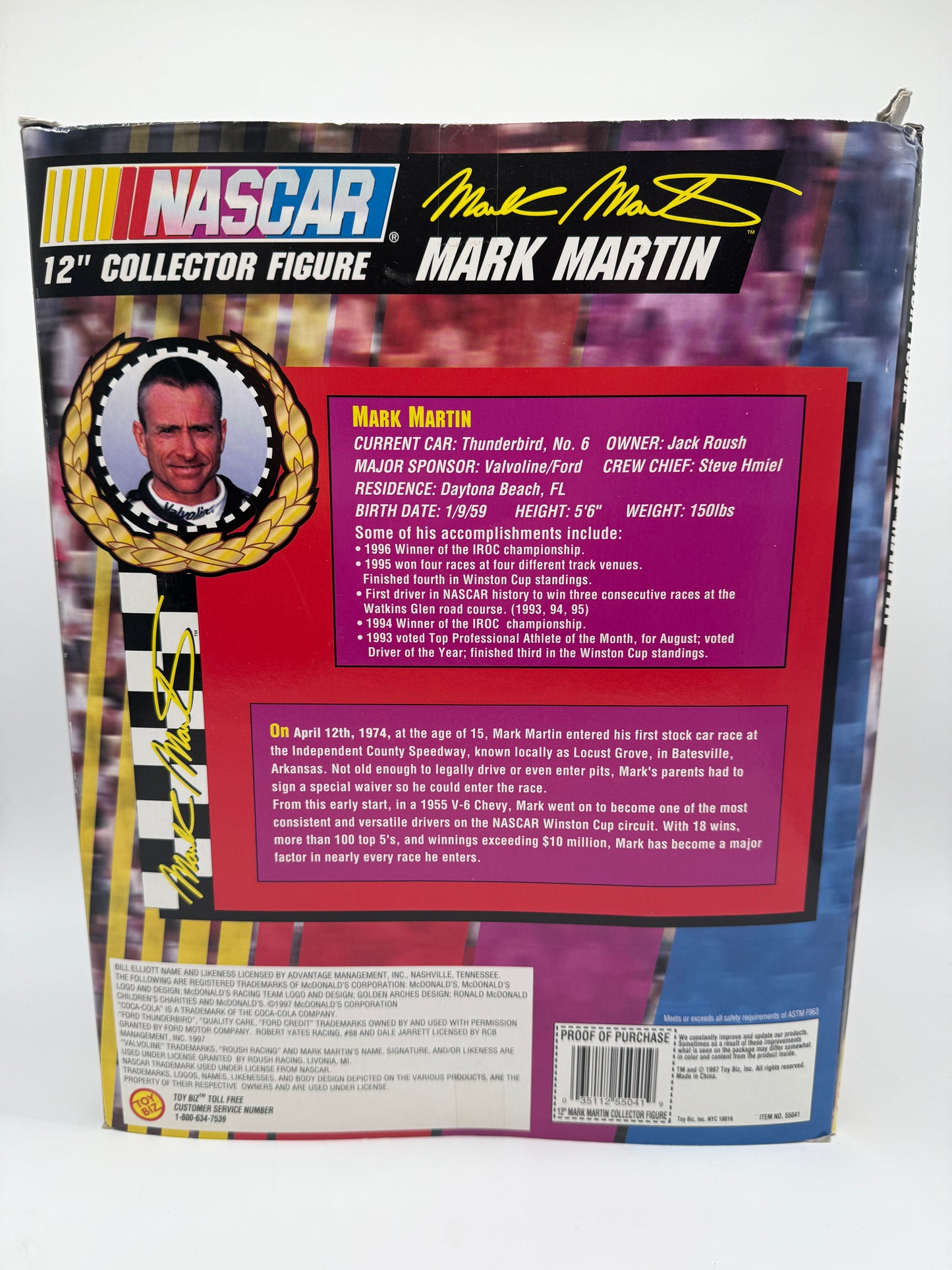 Nascar Mark Martin 1997 Toy Biz