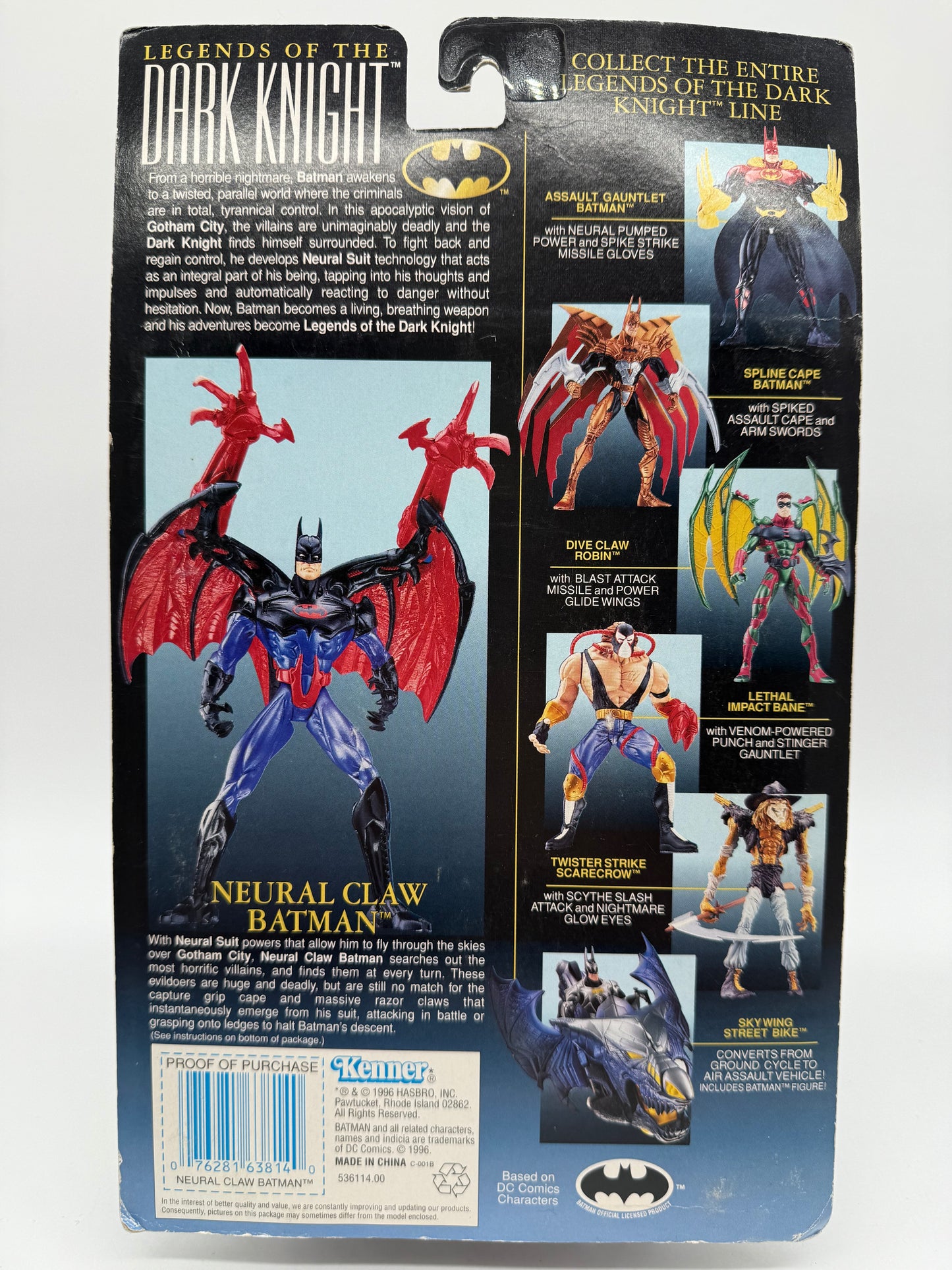 Hasbro 1996 Legends Of The Dark Knight Premium Collector Series Neural Claw Batman