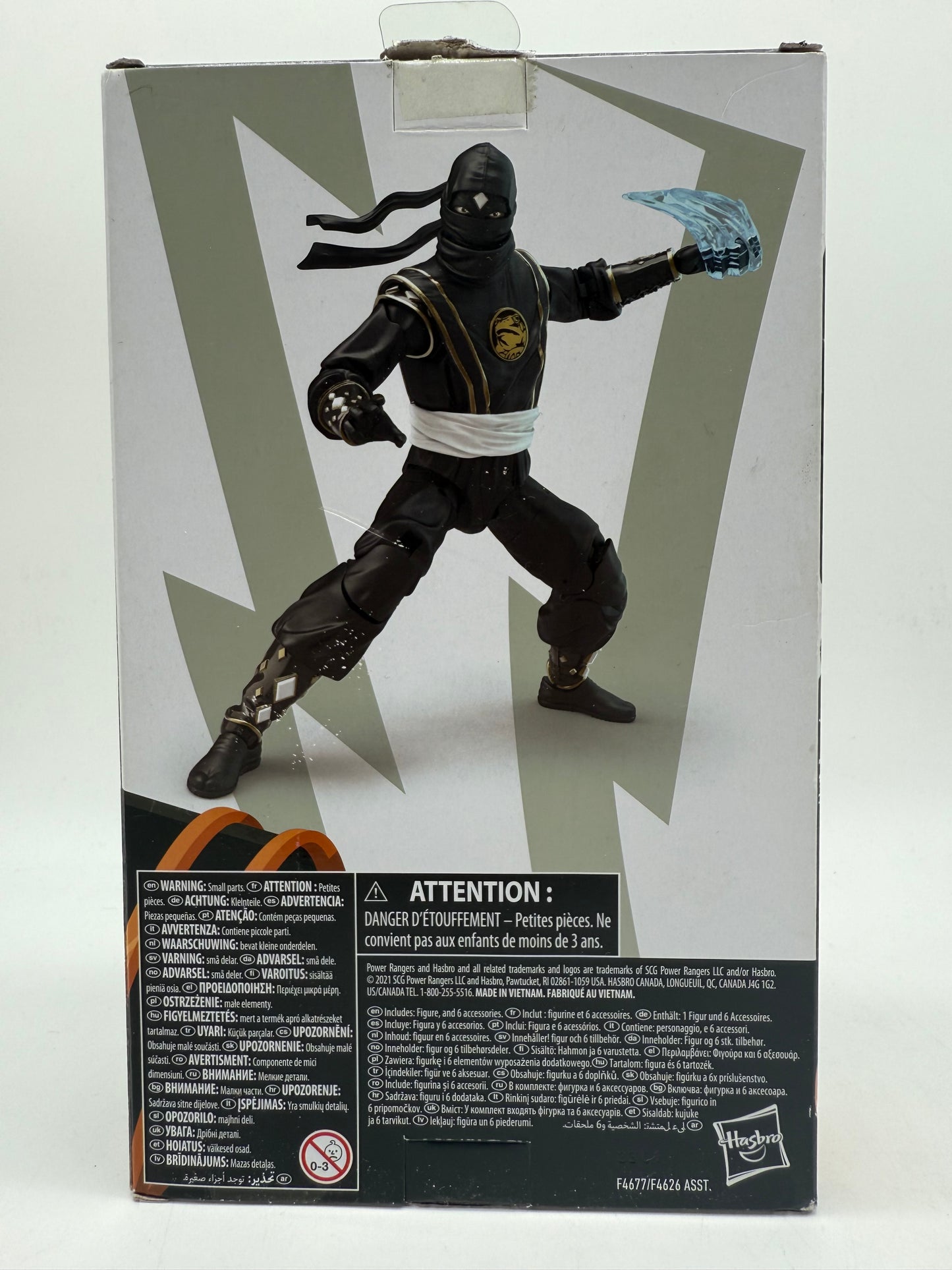 Power Ranger Lightning Might Morphin Ninja Black Ranger 2021 Hasbro