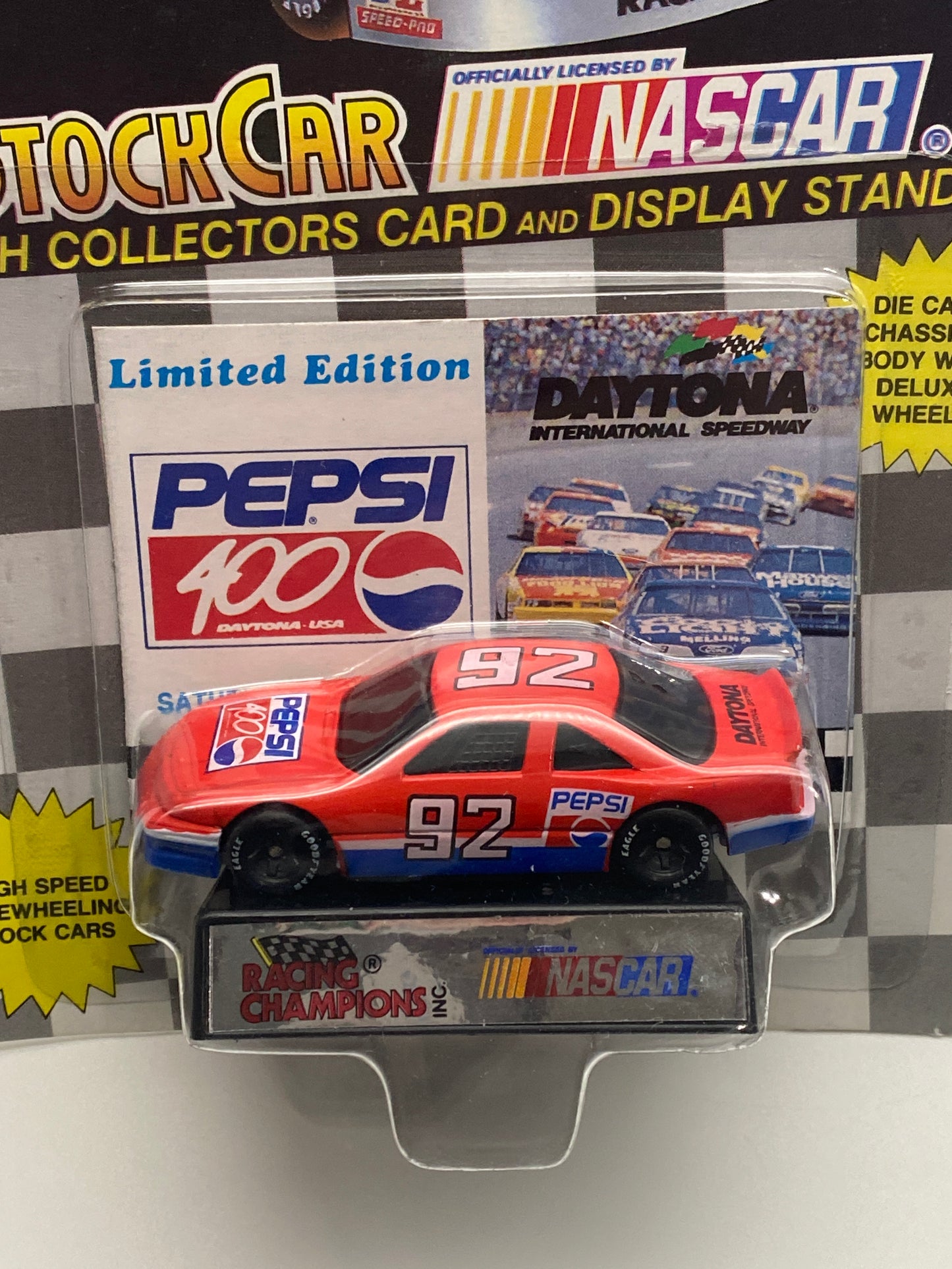Racing Champions Nascar Stock Car 1992 Limited Edition Pepsi 400 Daytona #92 1:64 Die-Cast Car