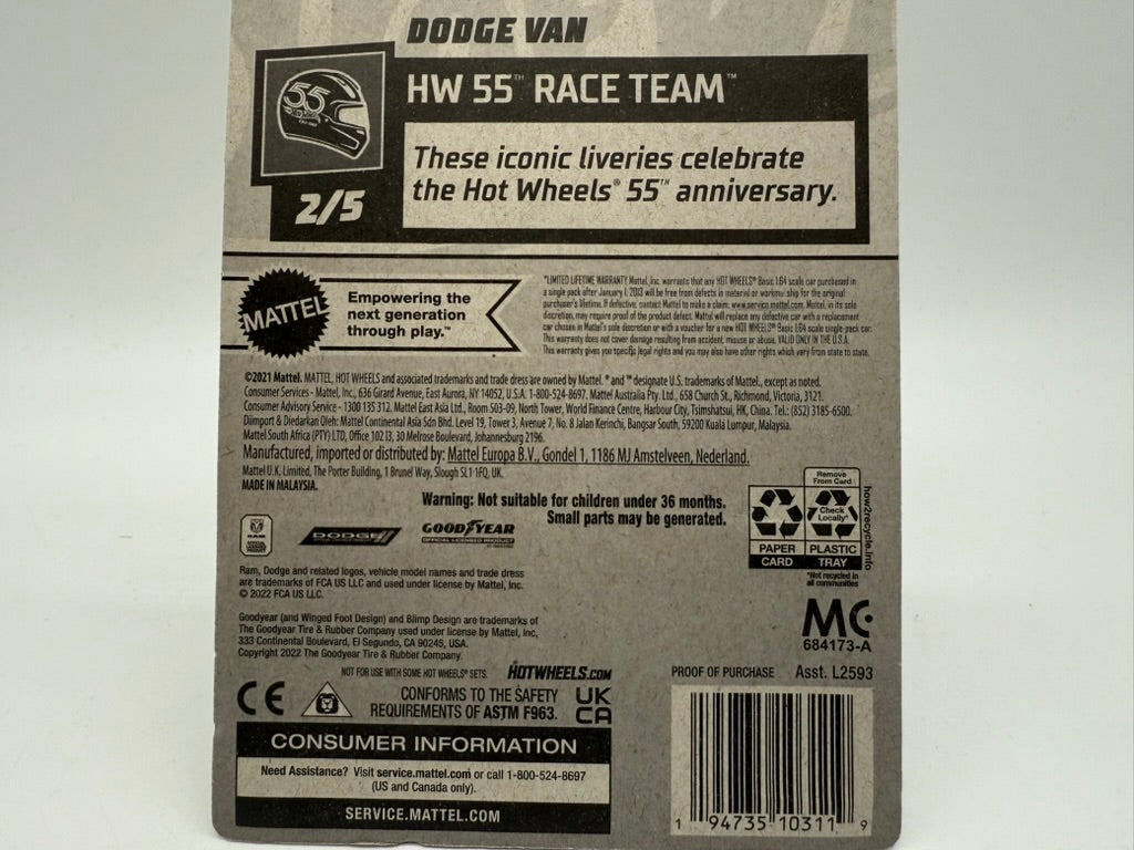 Hot Wheels Dodge Van 2021 Mattel (White)