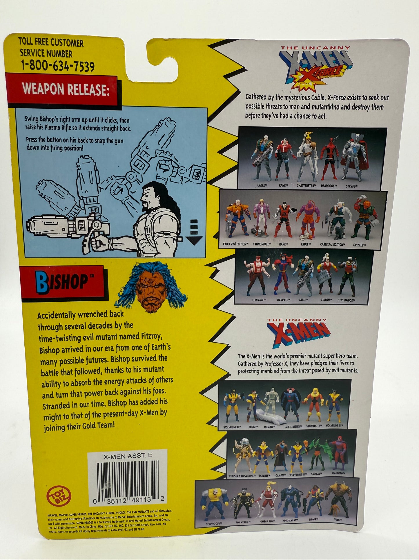 The Original Mutant Super Heroes Bishop 1994 Toy Biz