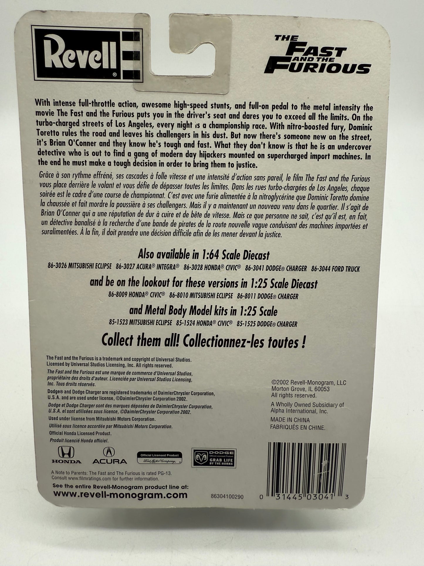 Revell Die-Cast The Fast and The Furious Dodge Charger 2002 Revell