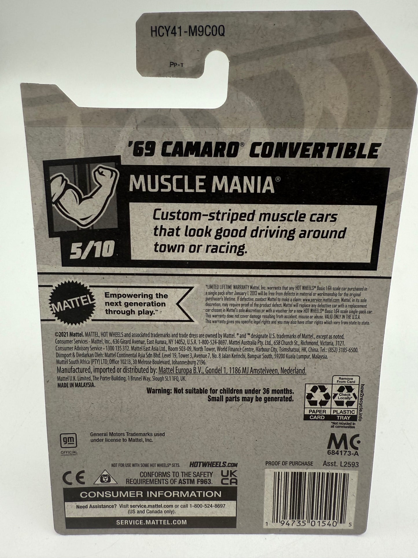 Hot Wheels ZAMAC '69 Camaro Convertible 2021 Mattel