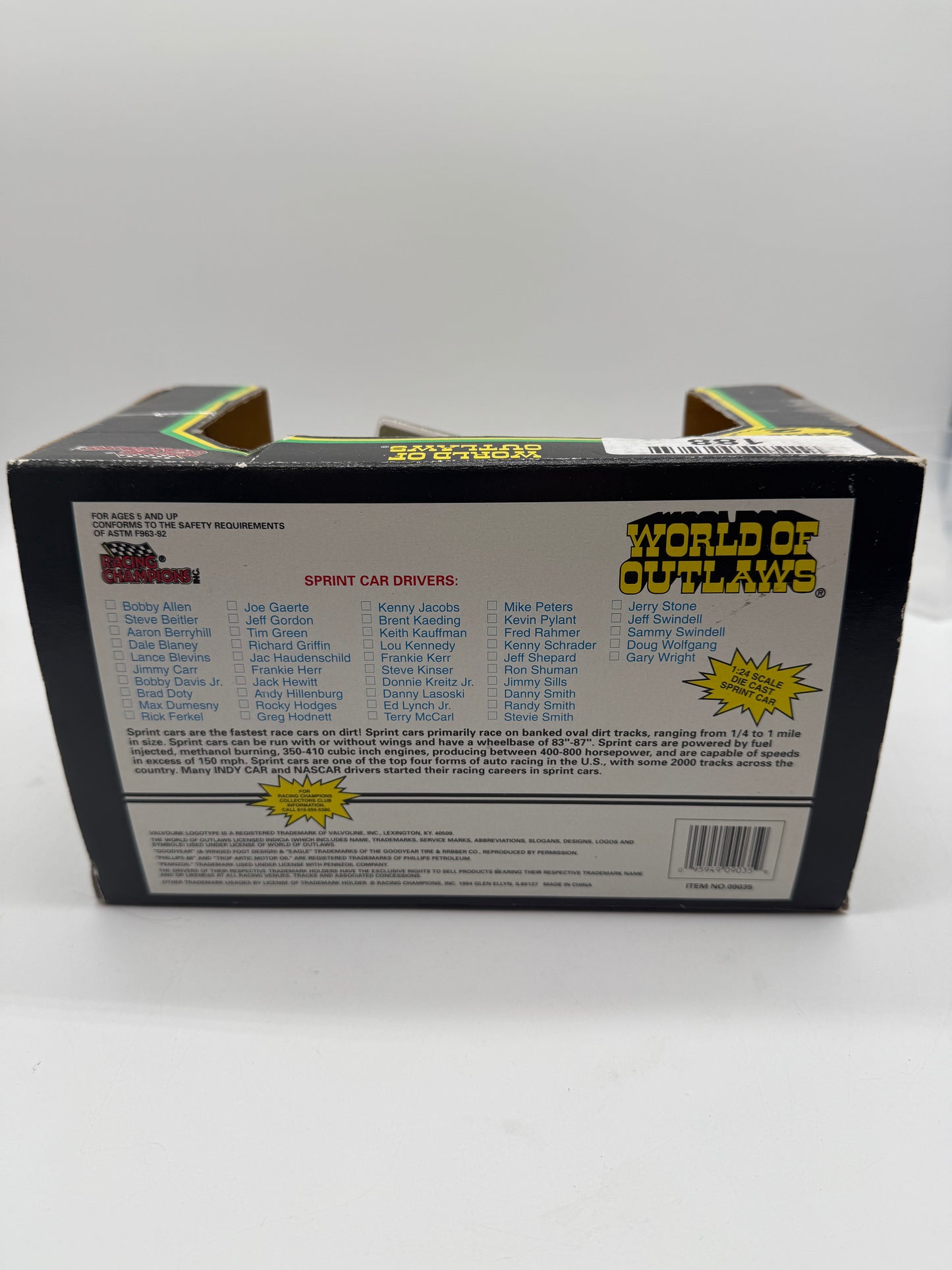 World Of Outlaws Racing Champions Sprinter Car 1994 Glen Ellyn