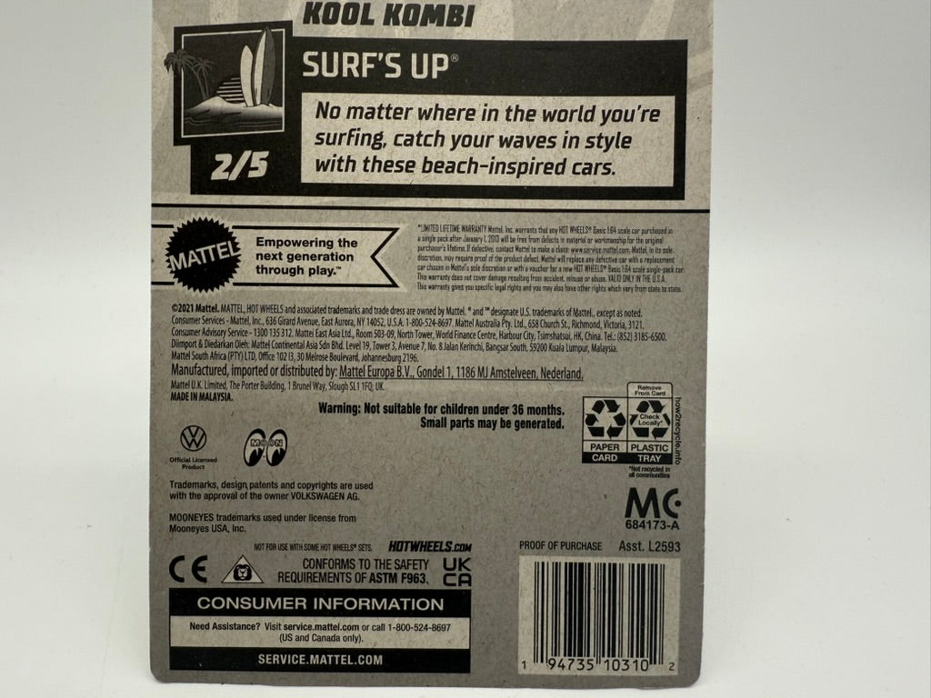 Hot Wheels Kool Kombi 2021 Mattel (Gray)