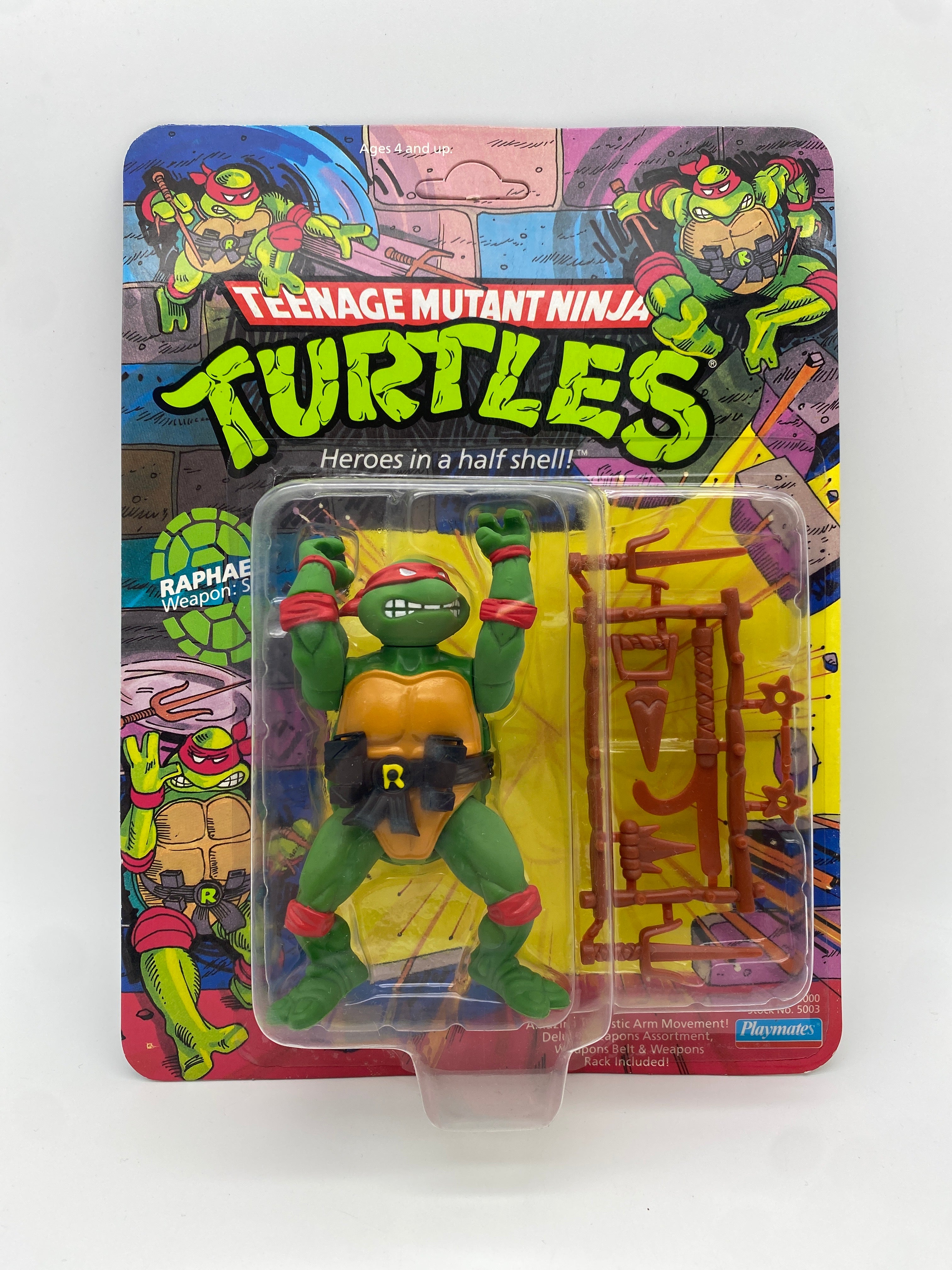 Teenage Mutant Ninja outlet Turtles 1988 Raphael 100% Complete with File Card and Accessories