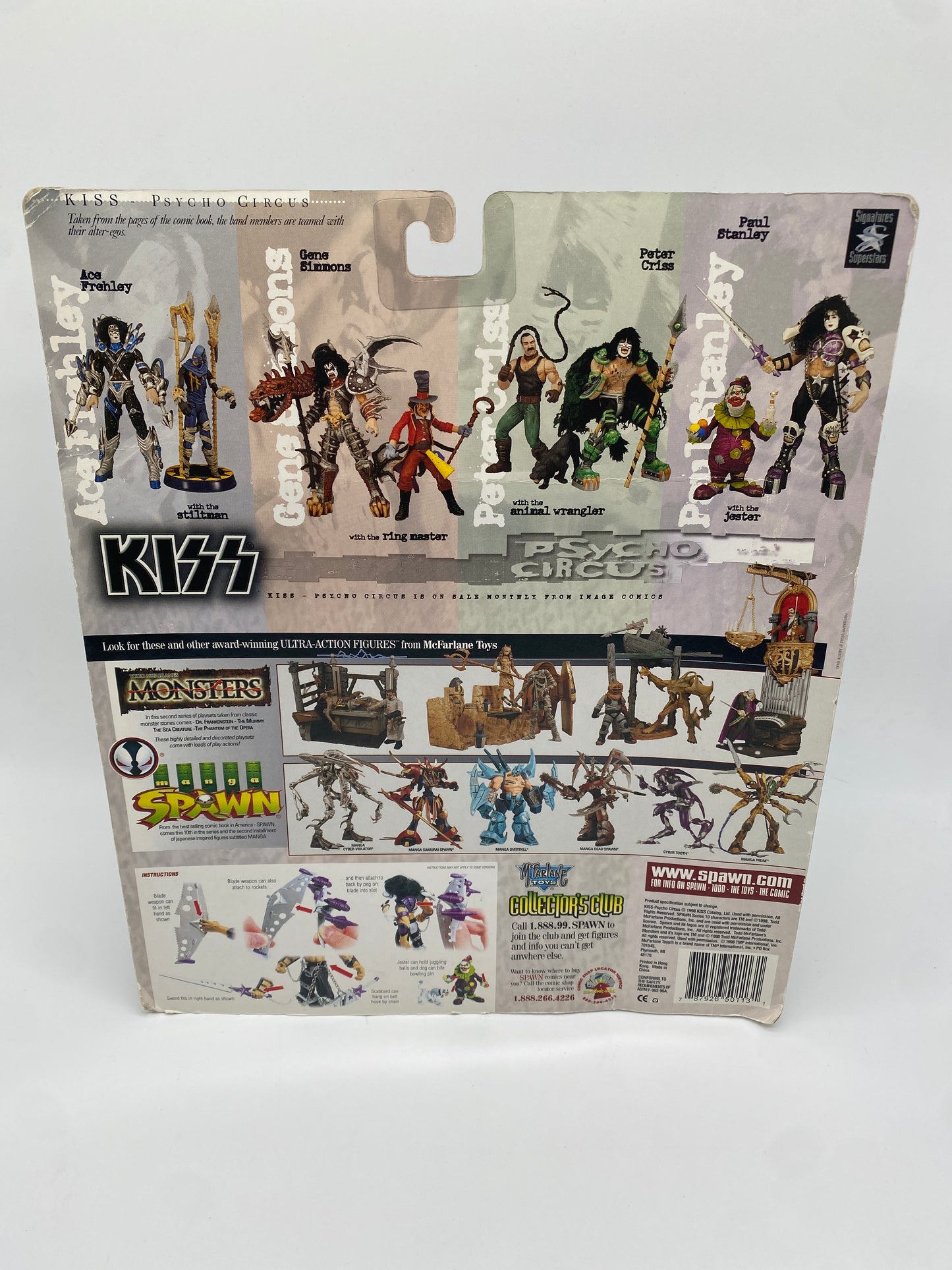 McFarlane Toys KISS Psycho Circus Lot of 4 The Animal Wrangler Action Figures
