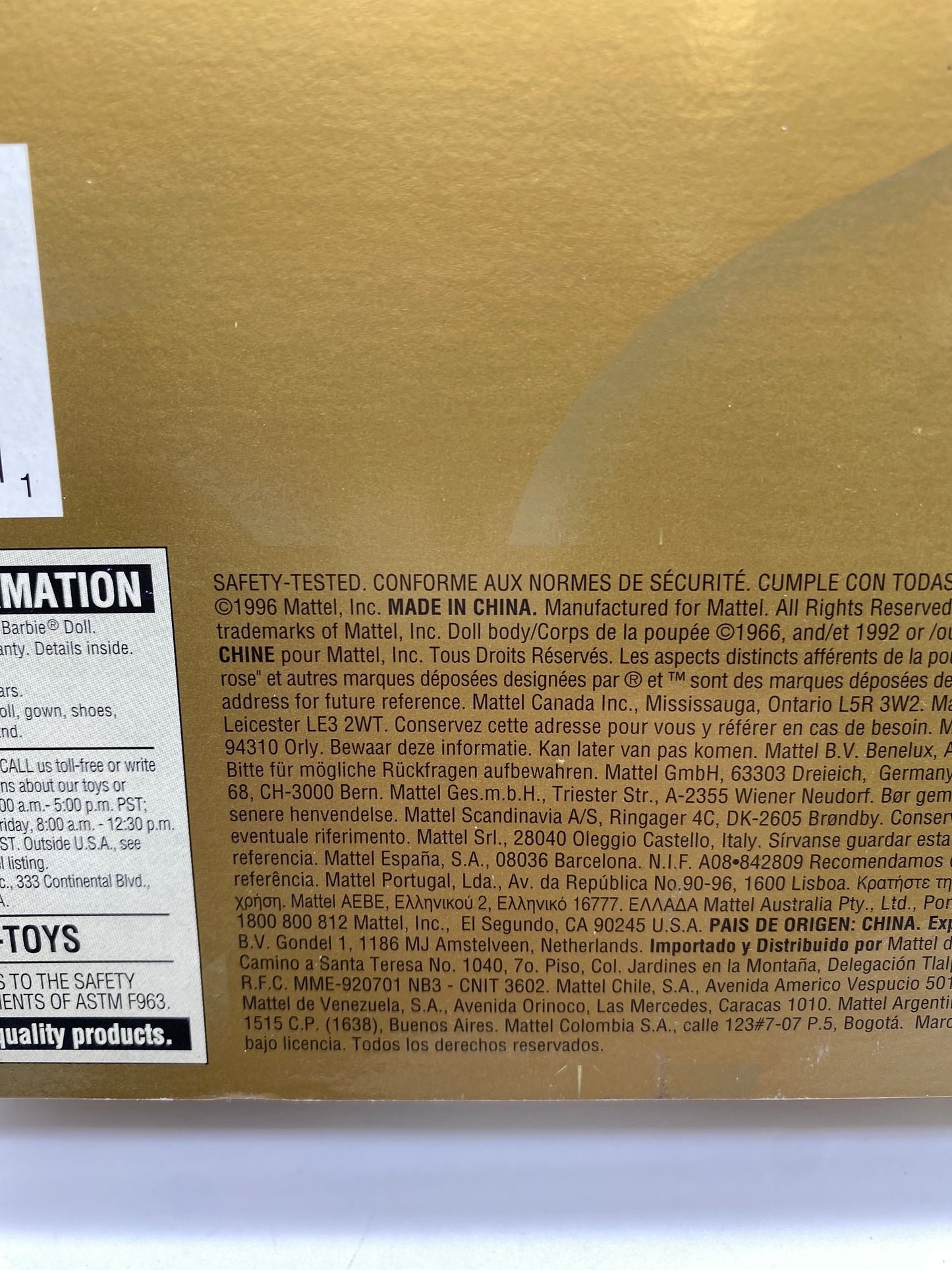 Mattel Barbie Doll 1996 An Avon Exclusive Special Edition Winter Rhapsody Barbie