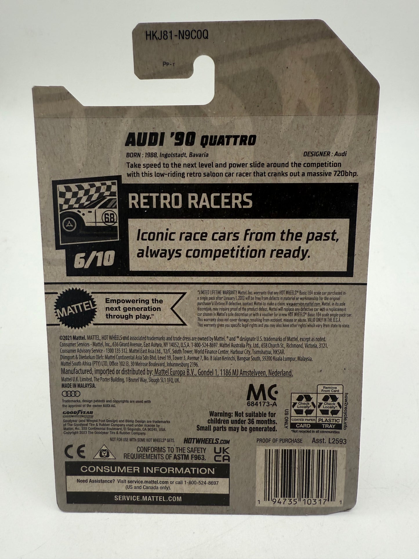 Hot Wheels Audi '90 Quattro 2021 Mattel