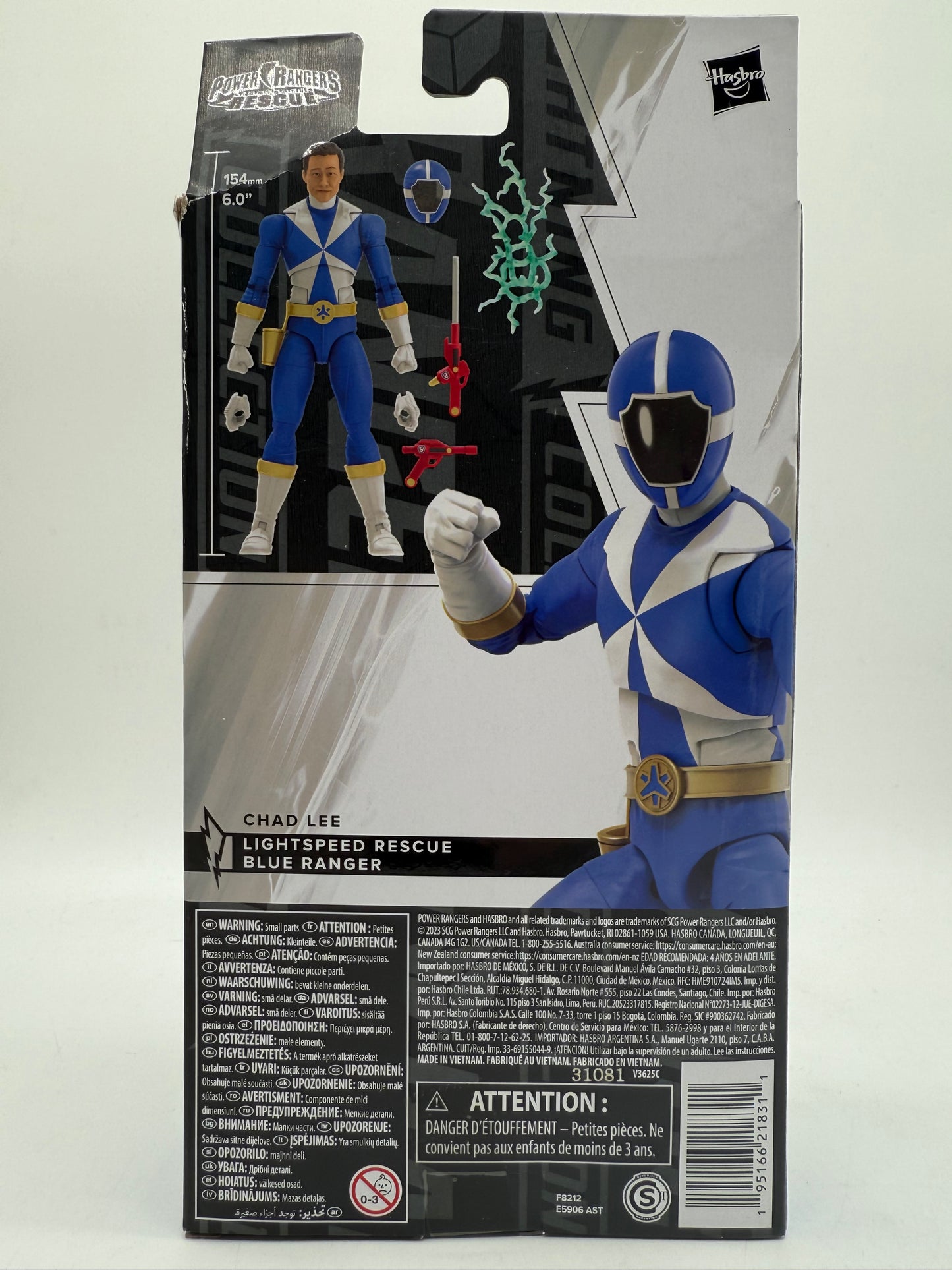 Power Rangers Lightning Lightspeed Rescue Blue Ranger 2023 Hasbro