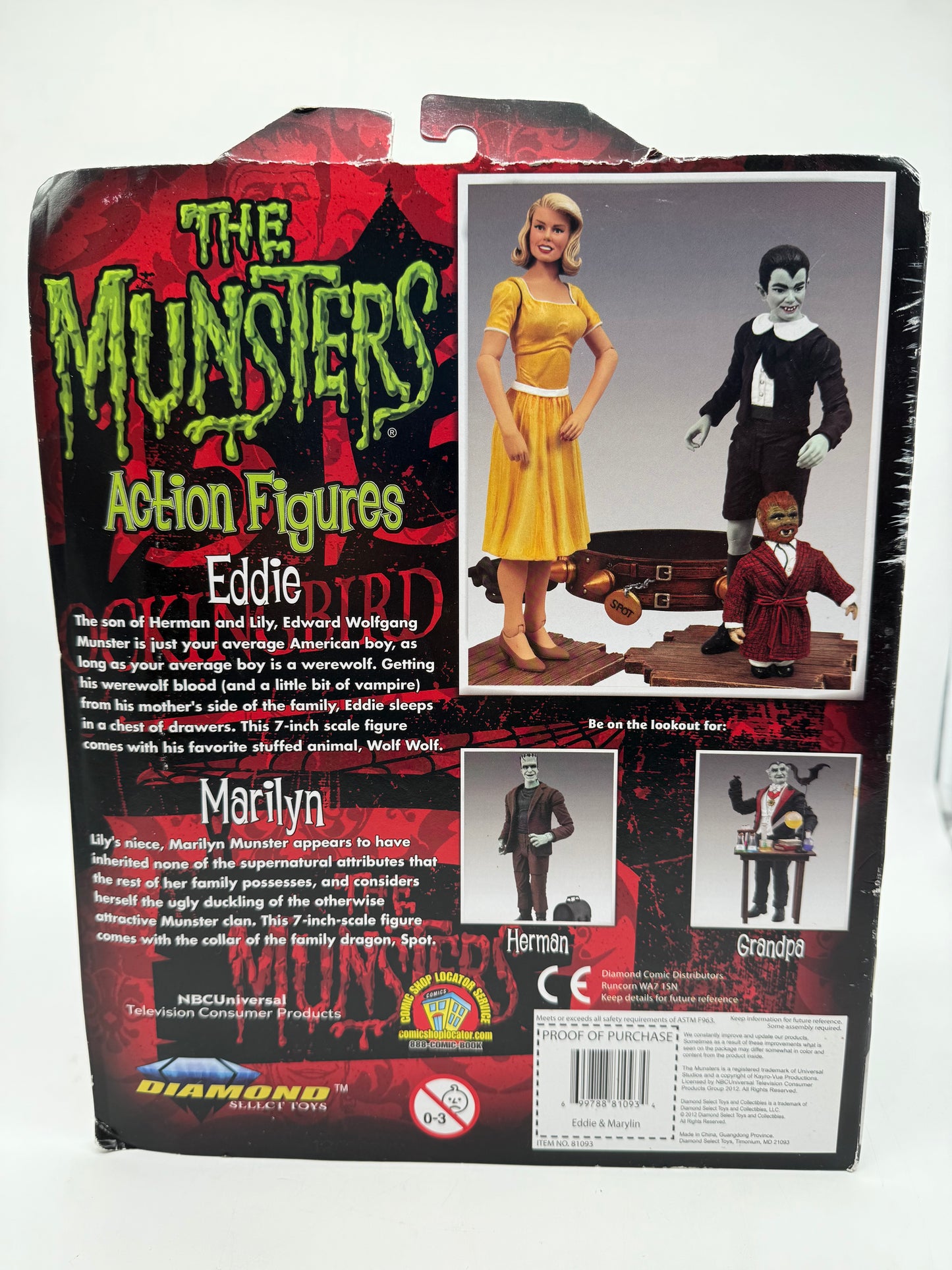 The Munsters Marilyn & Eddie 2012 Diamond Select Toys