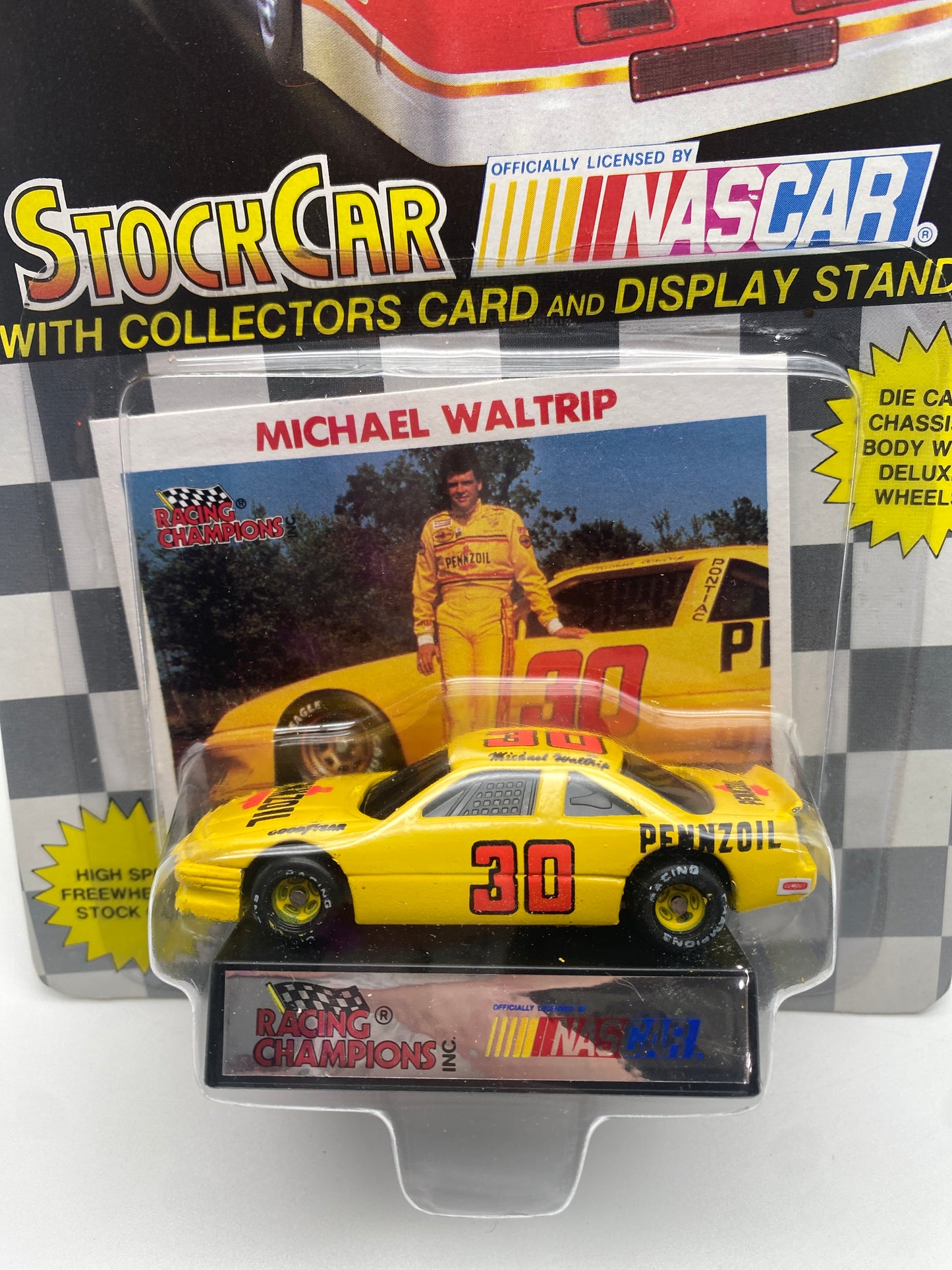 Racing Champions Nascar Stock Car 1992 Michael Waltrip #30 1:64 Die-Cast Car