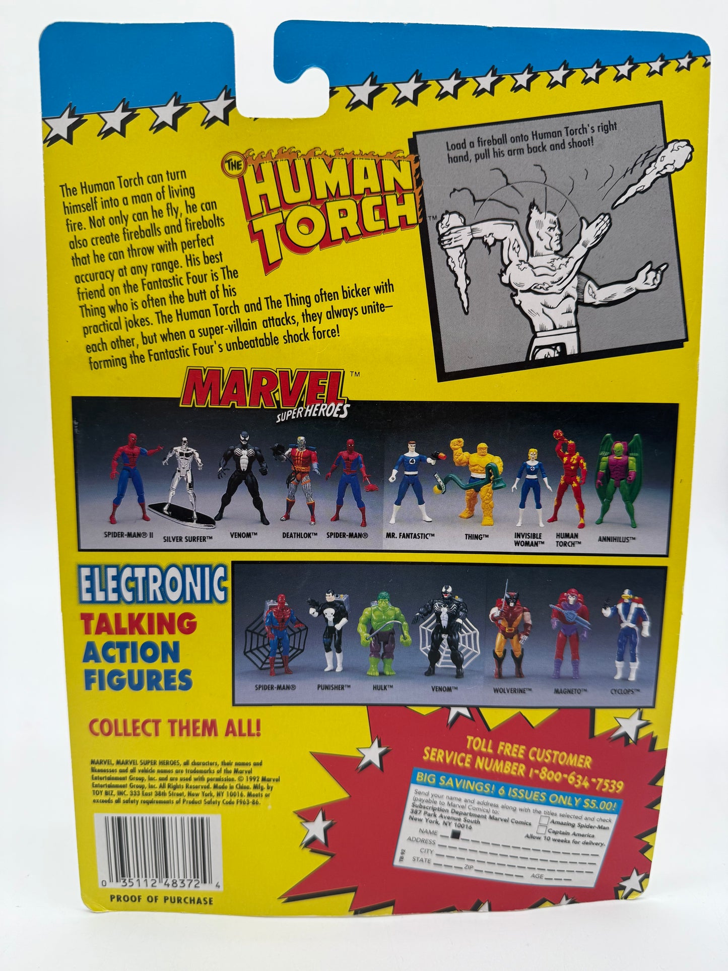 Marvel Super Heroes The Human Torch 1993 Toy Biz