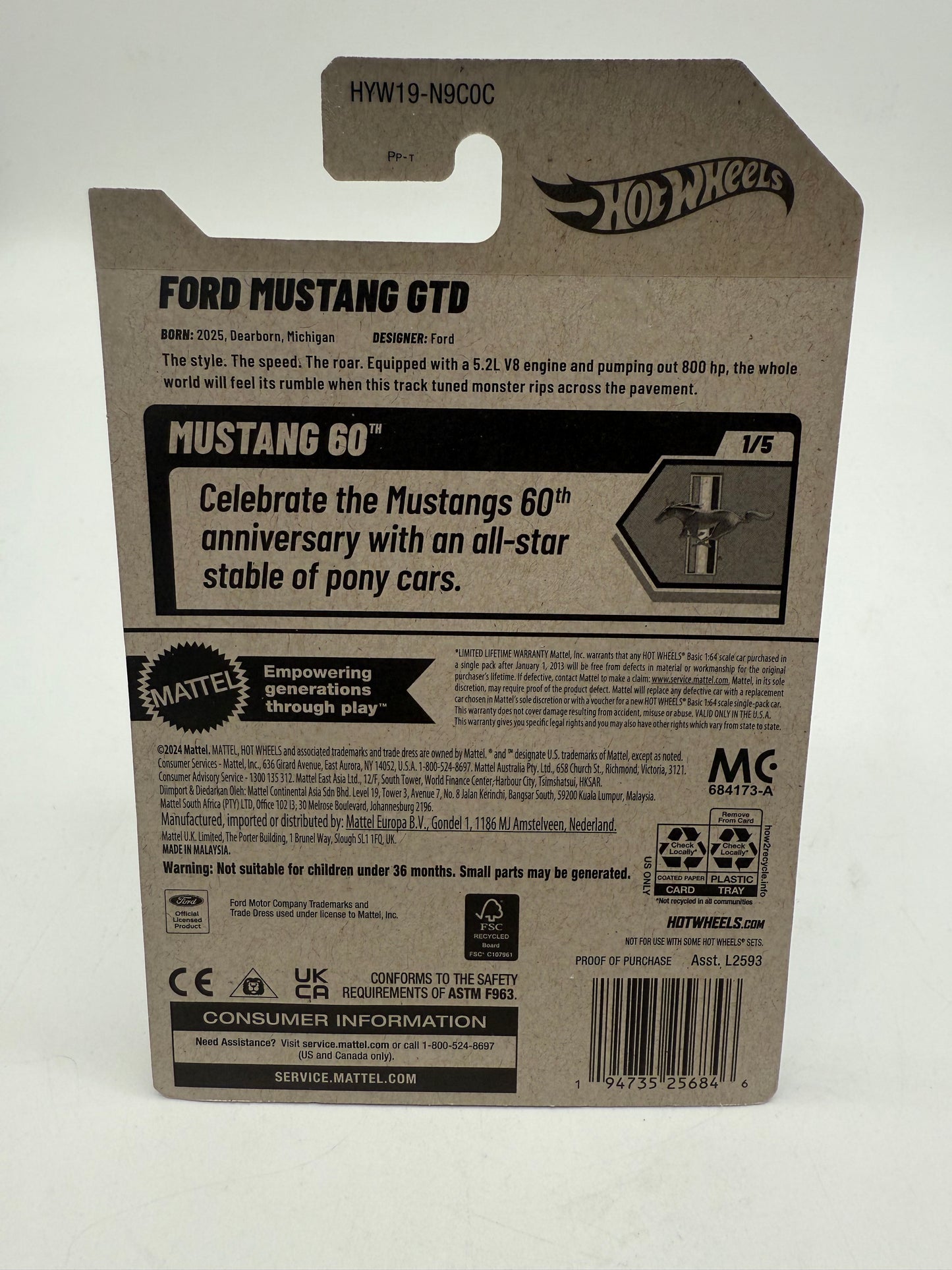 Hot Wheels Ford Mustang GTD 2024 Mattel