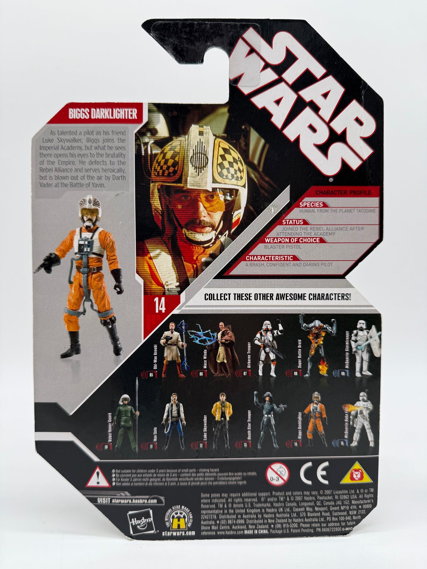 Star Wars Rebel Piot Biggs Darklighter 2007 Hasbro