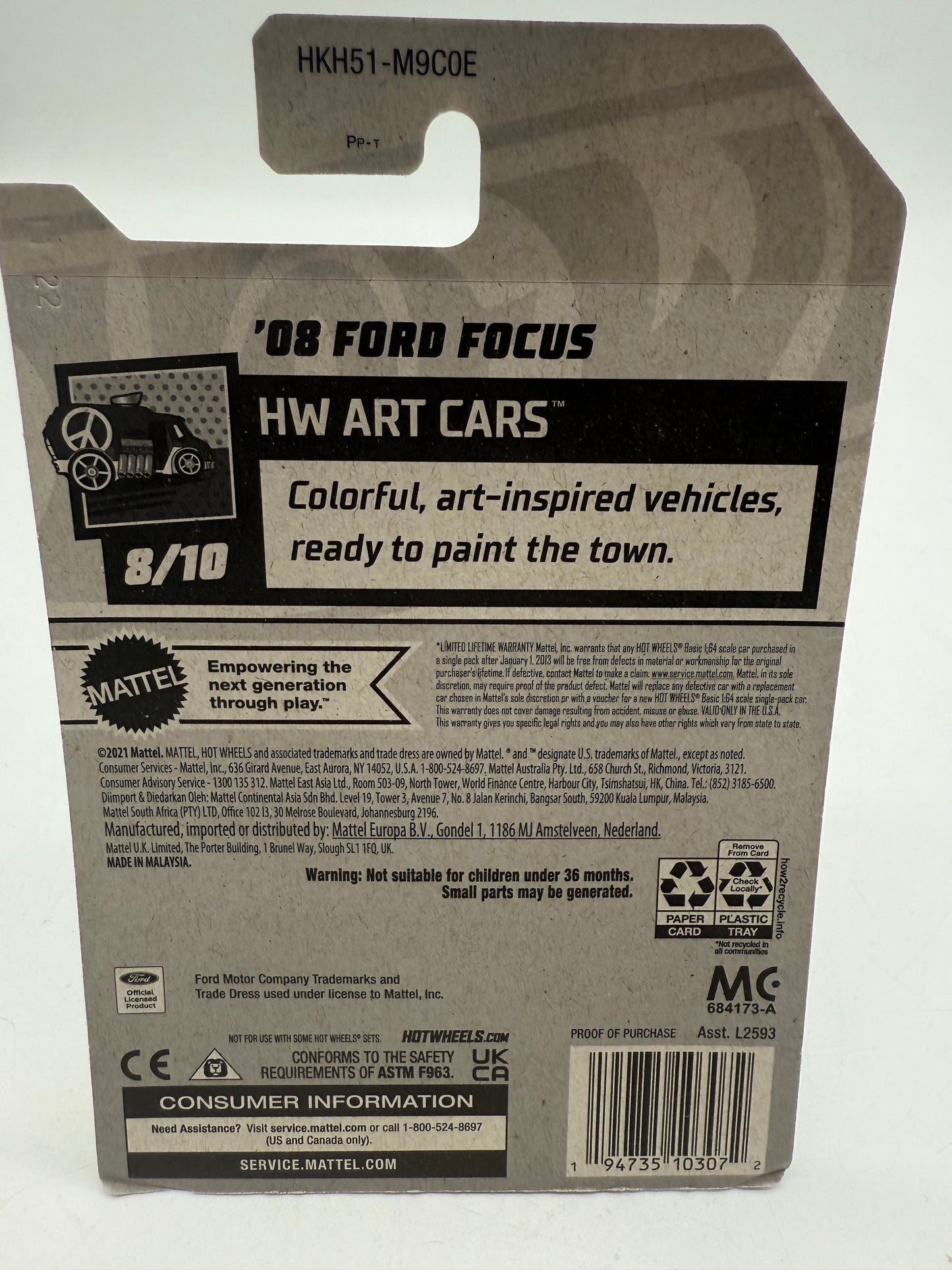 Hot Wheels '08 Ford Focus 2021 Mattel