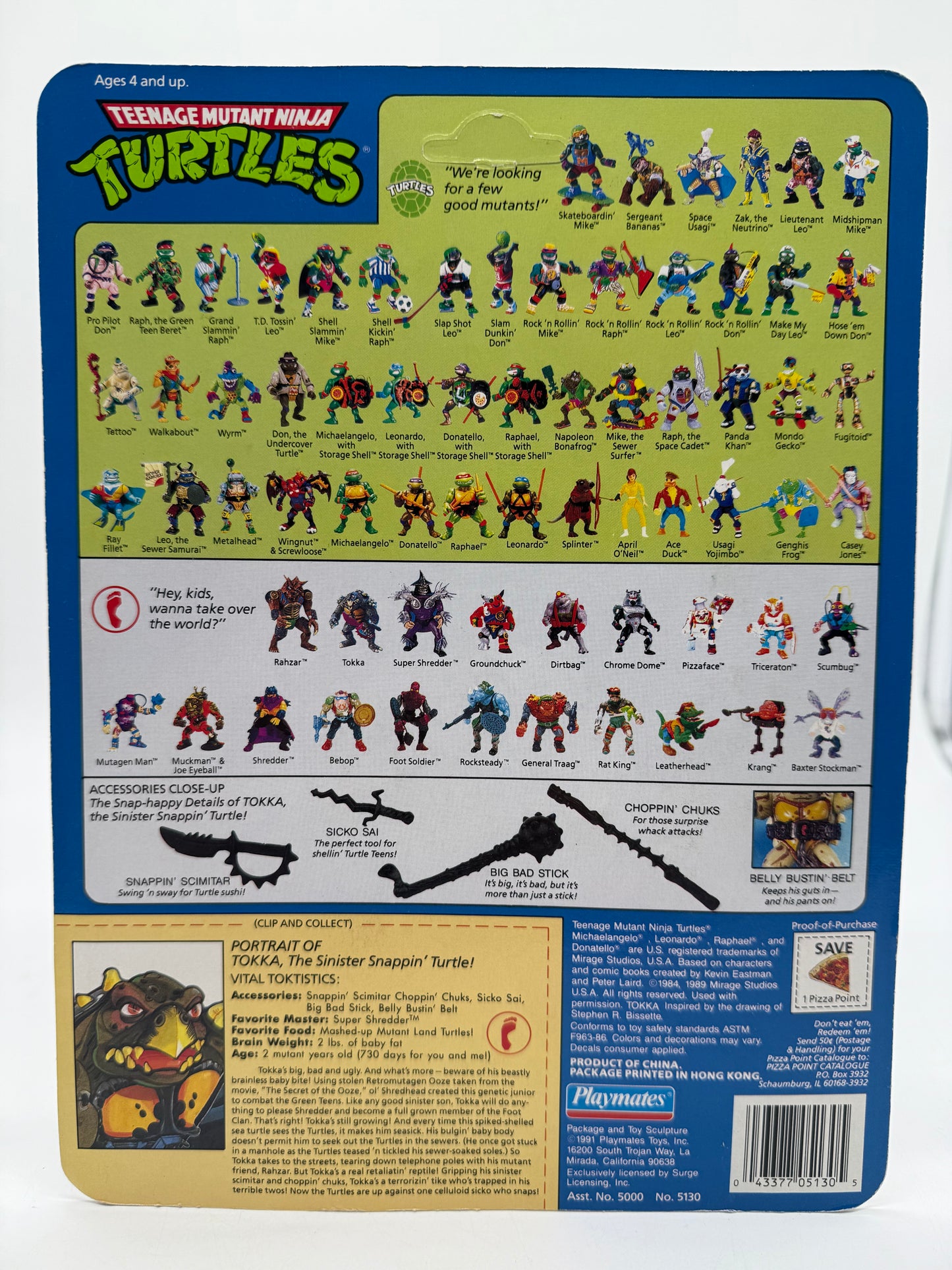 Playmates 1991 TMNT The Sinister Snapping Turtle