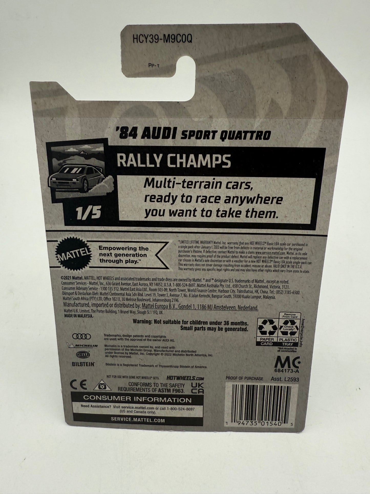 Hot Wheels ZAMAC '84 Audi Sport Quattro 2021 Mattel