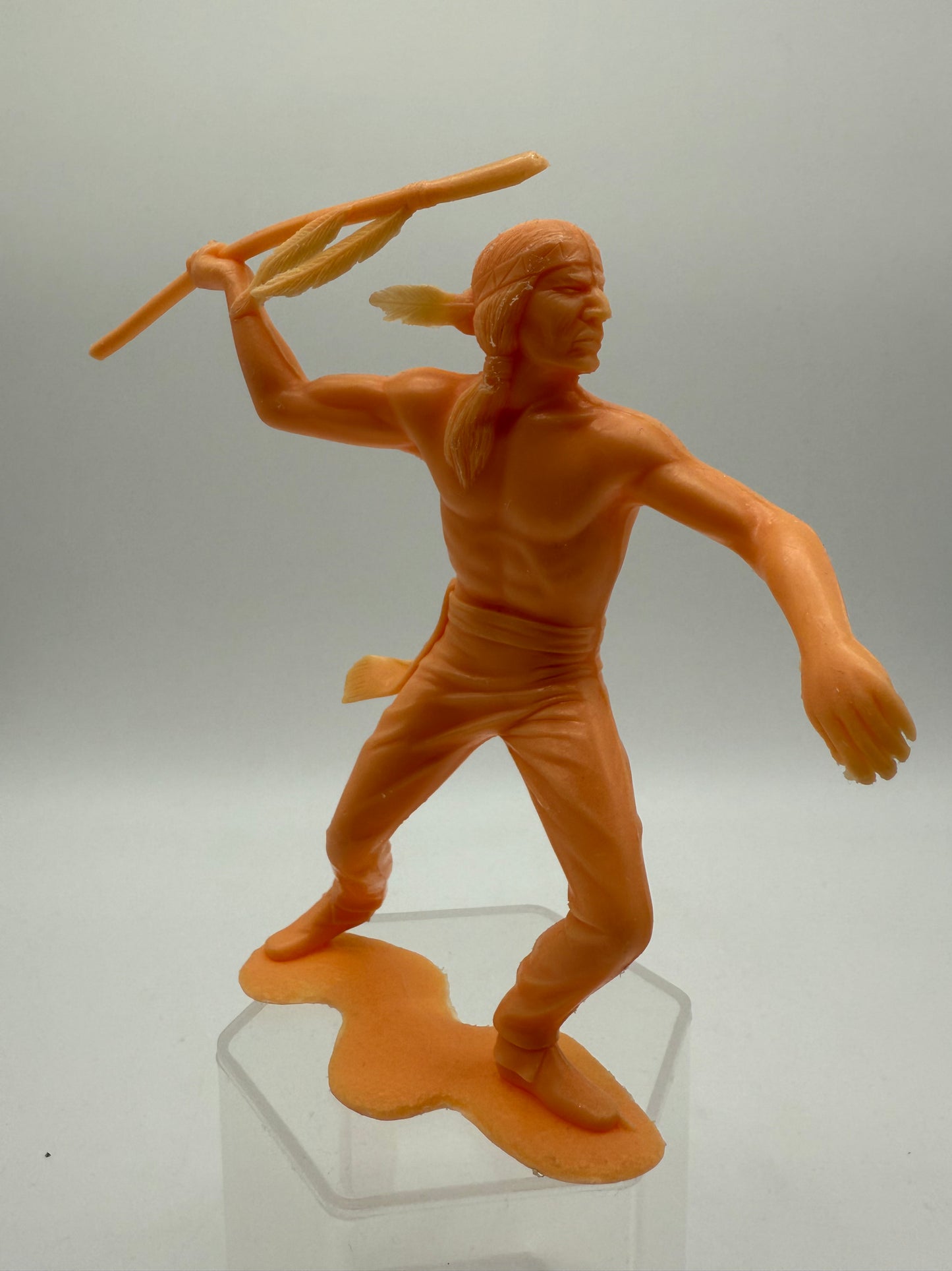 Louis Marx Vintage Plastic Native American Spearman 1960s