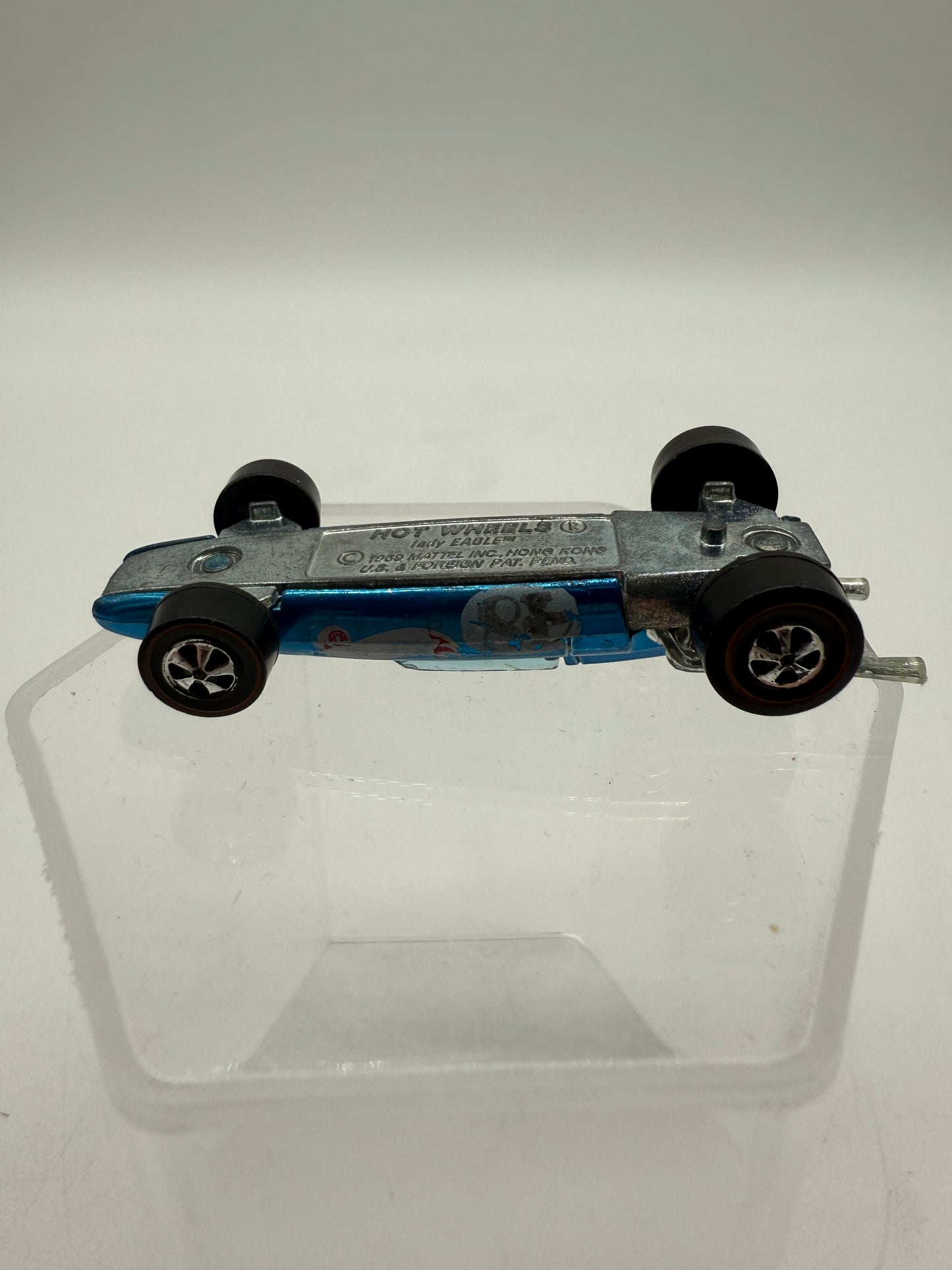 Hot Wheels Vintage 1969 Redline Indy Eagle Aqua Blue Mattel