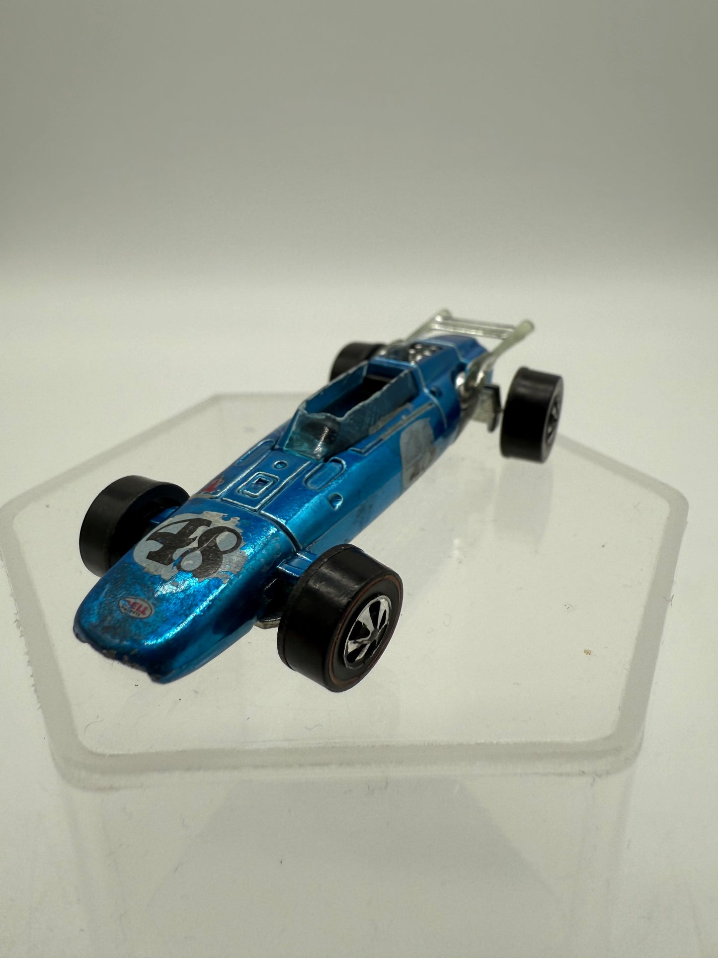 Hot Wheels Vintage 1969 Redline Indy Eagle Aqua Blue Mattel