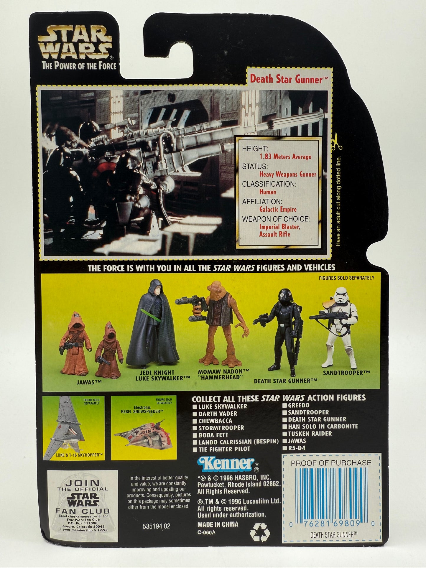 Kenner 1996 Star Wars The Power of the Force Death Star Gunner