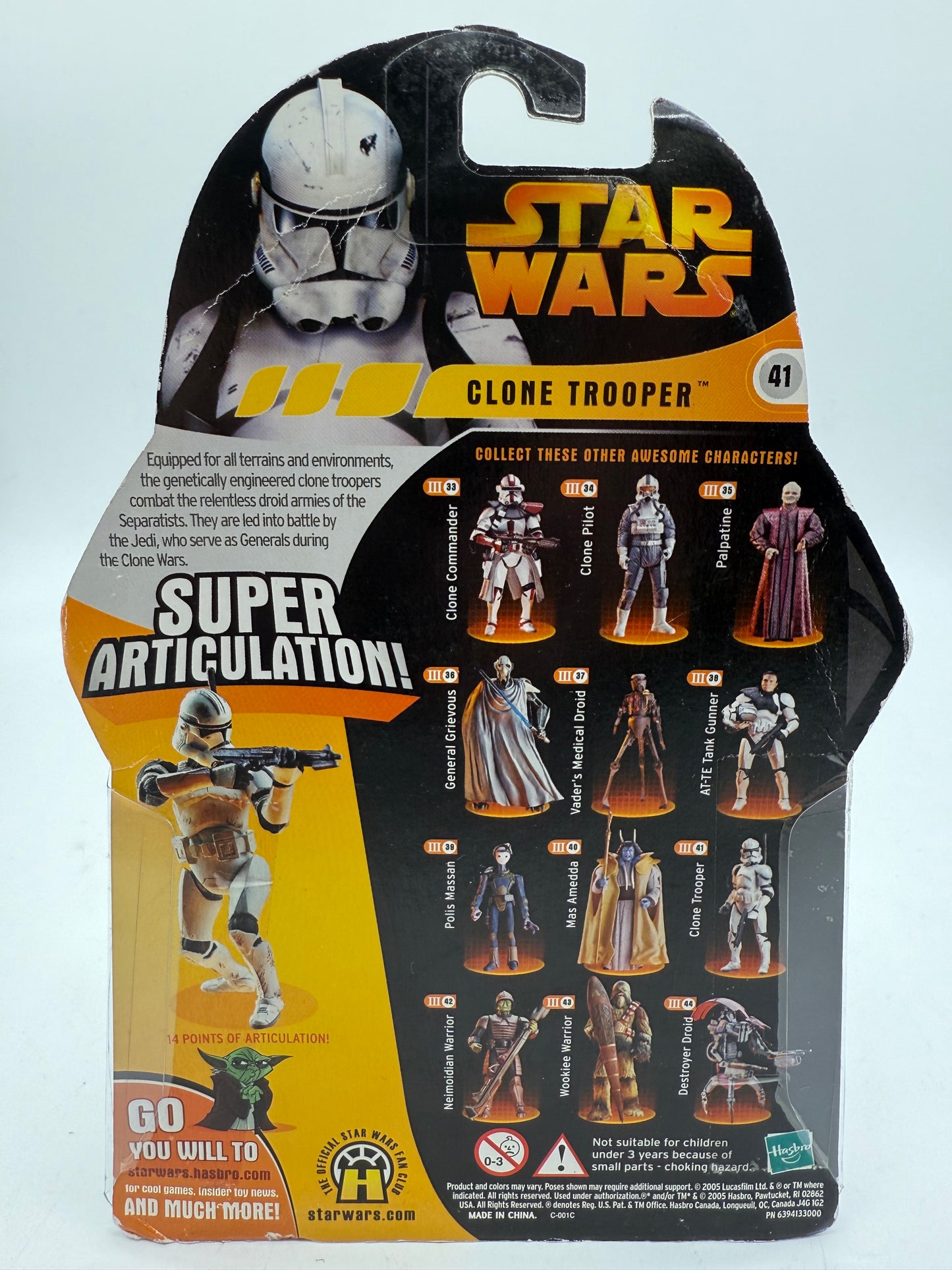 Star Wars Revenge of The Sith Clone Trooper 2005 Hasbro