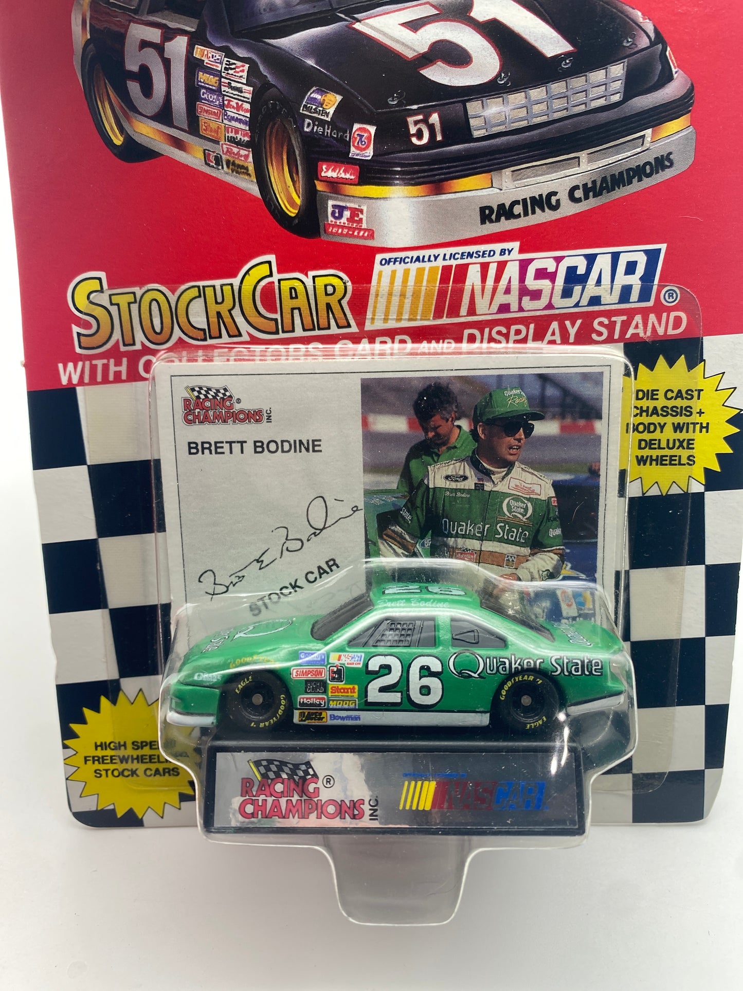 Racing Champions Nascar Stock Car 1993 Edition Joe Nemechek #87 Dentyne 1:64 Die-Cast Car