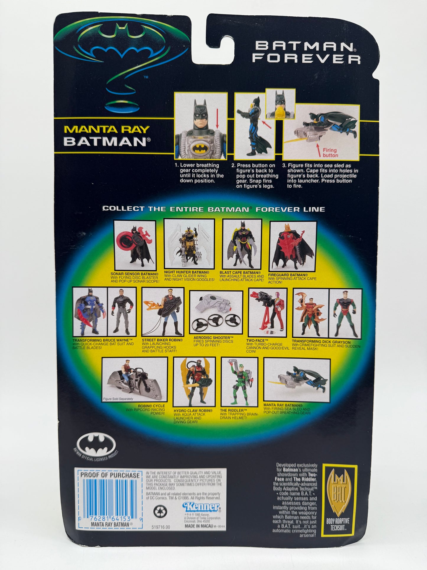 Kenner 1995 Batman Forever Manta Ray Batman