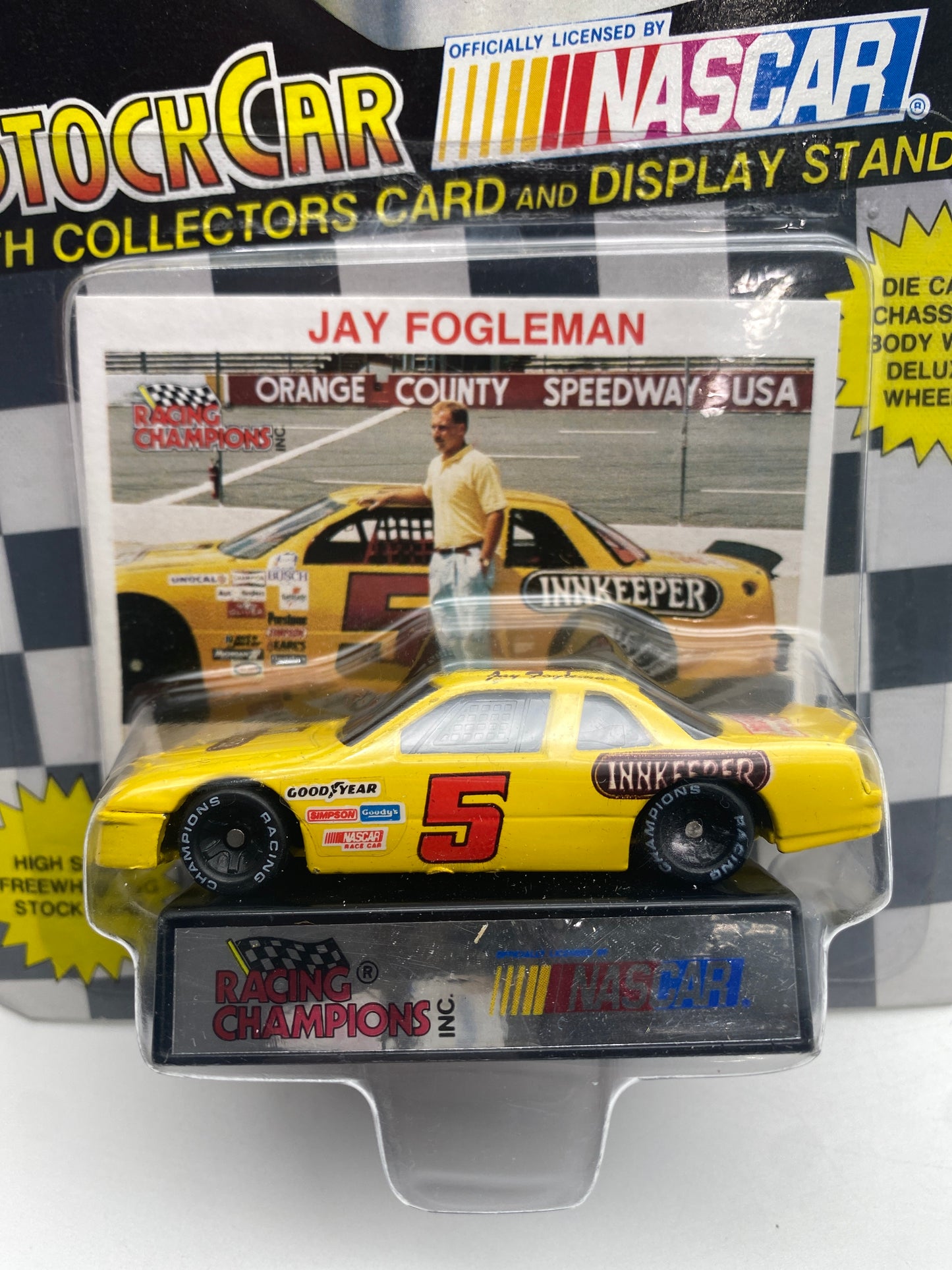 Racing Champions Nascar Stock Car 1991 Jay Fogleman #5 1:64 Die-Cast Car