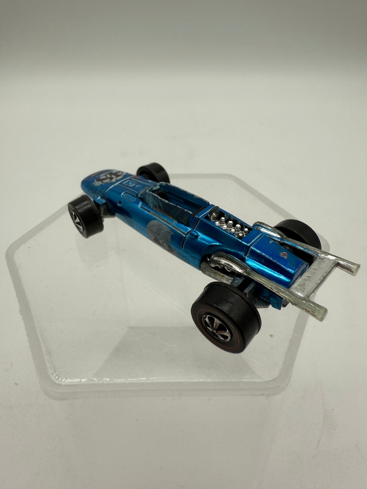 Hot Wheels Vintage 1969 Redline Indy Eagle Aqua Blue Mattel