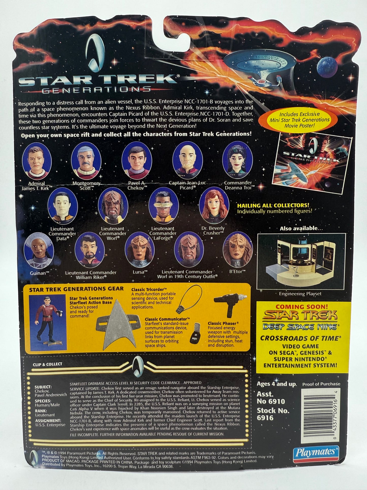 Star Trek Generations Pavel A.Chekov 1994 Playmates