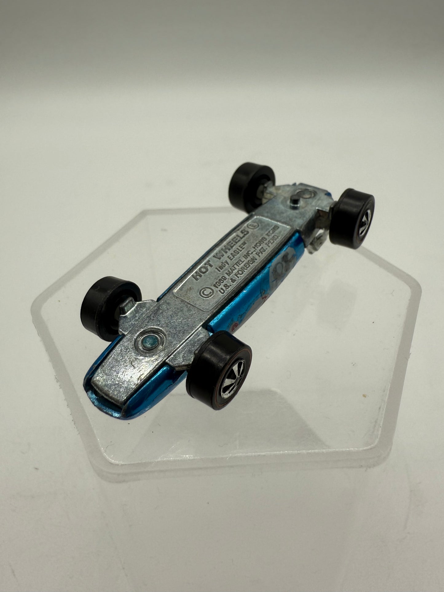 Hot Wheels Vintage 1969 Redline Indy Eagle Aqua Blue Mattel