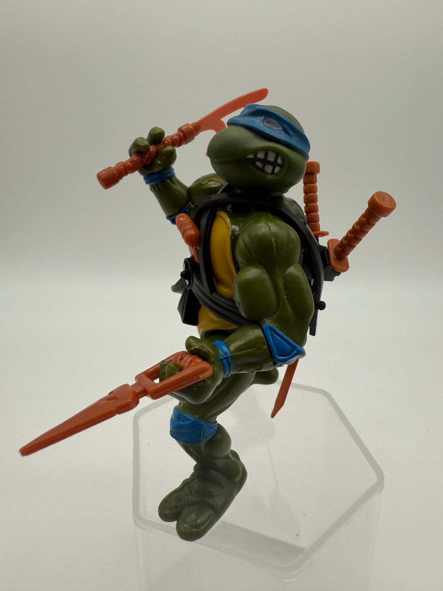 TMNT Vintage Leonardo (Soft Head With Rack) 1988 Playmates