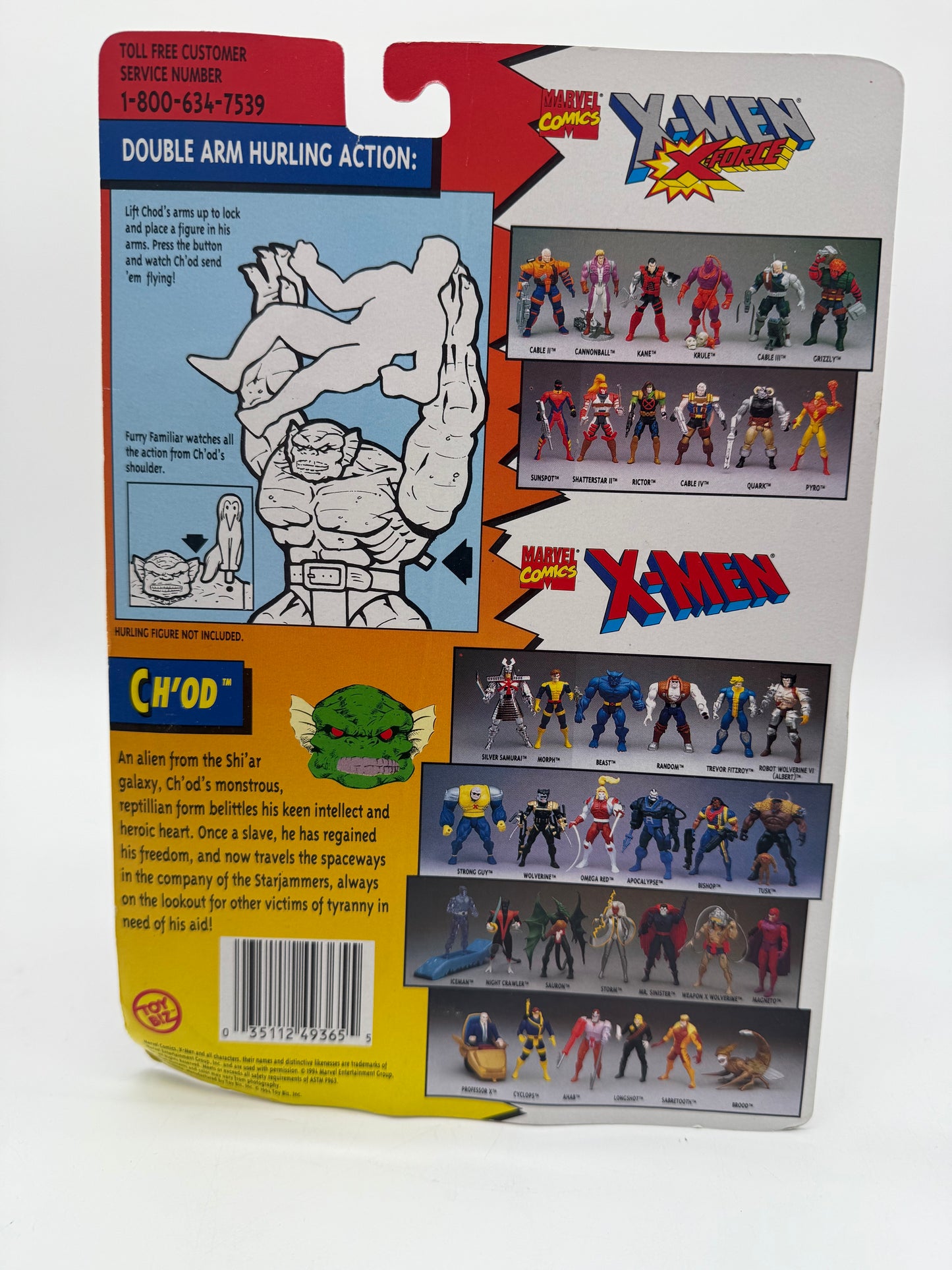 The Original Mutant Super Heroes X-Men CH'OD 1994 Toy Biz