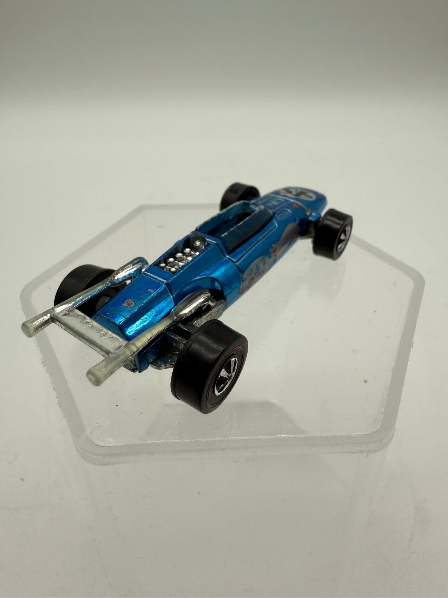 Hot Wheels Vintage 1969 Redline Indy Eagle Aqua Blue Mattel