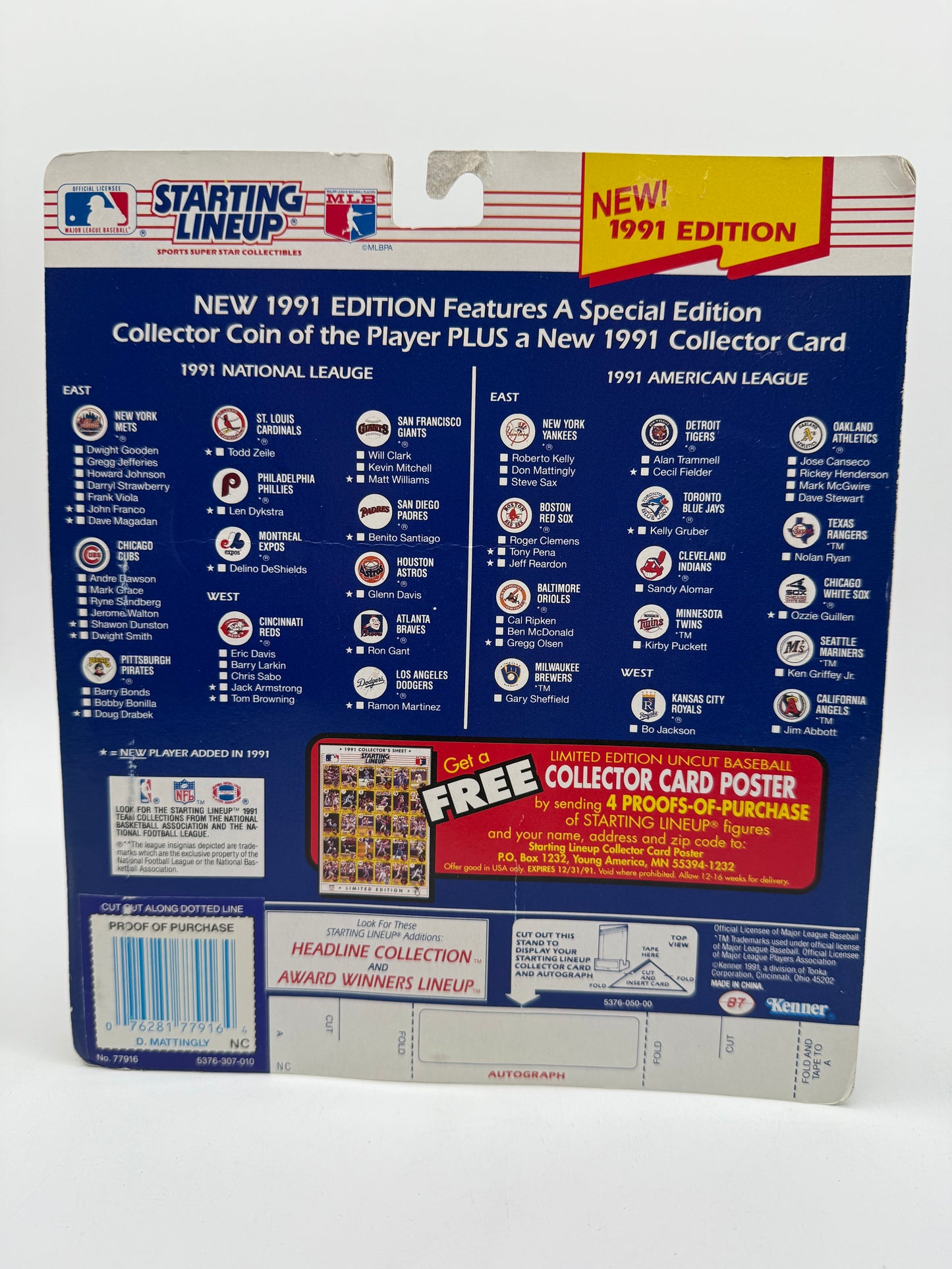 Starting Lineup Don Mattingly 1991 Kenner