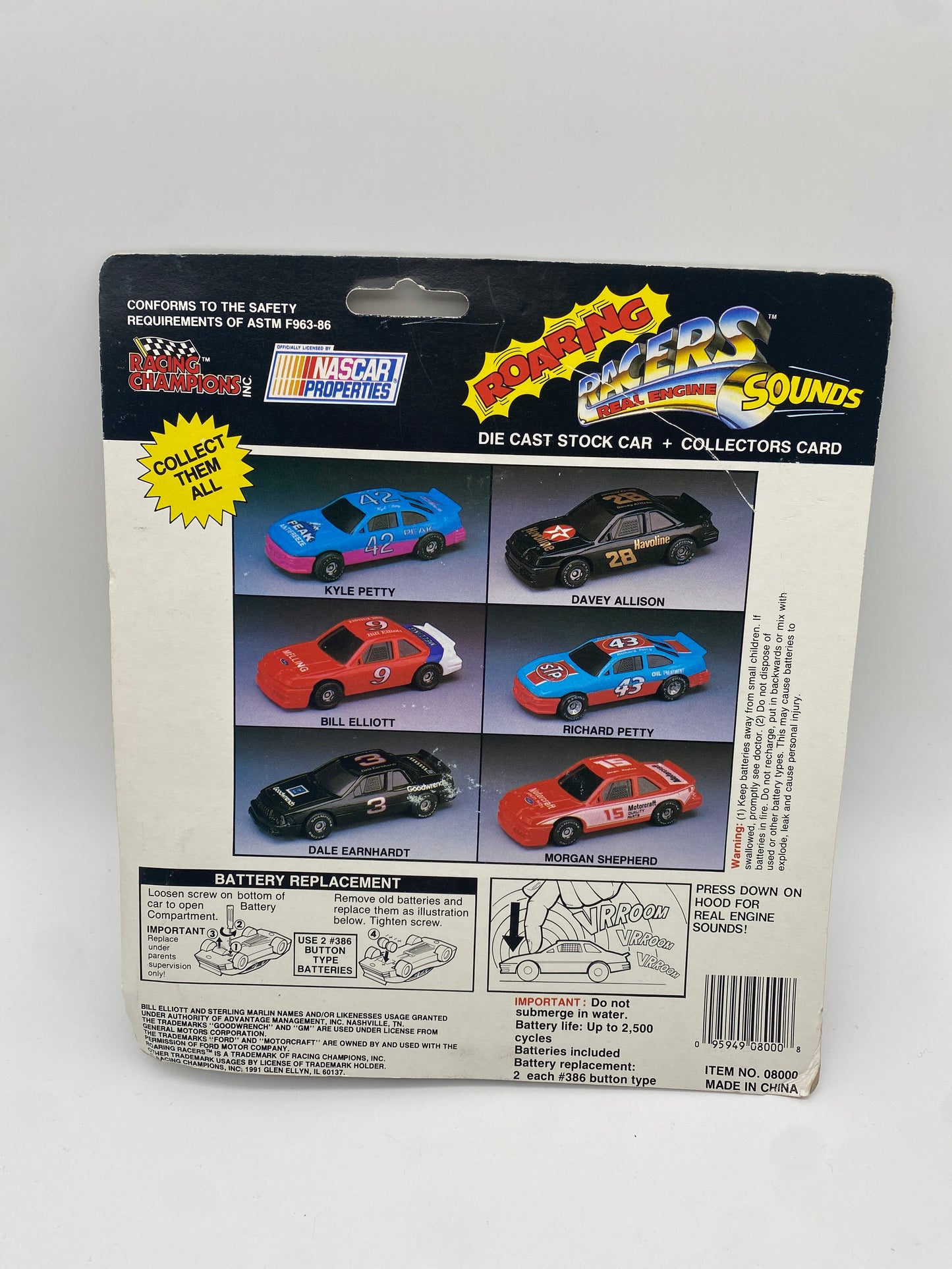 Racing Champions Roaring Racers Nascar 1991 Bill Elliot Melling #9 Die-Cast Car