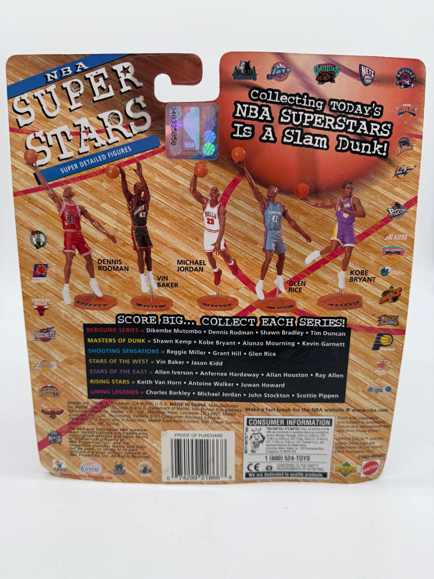 NBA Super Stars Dennis Rodman 1998 Mattel