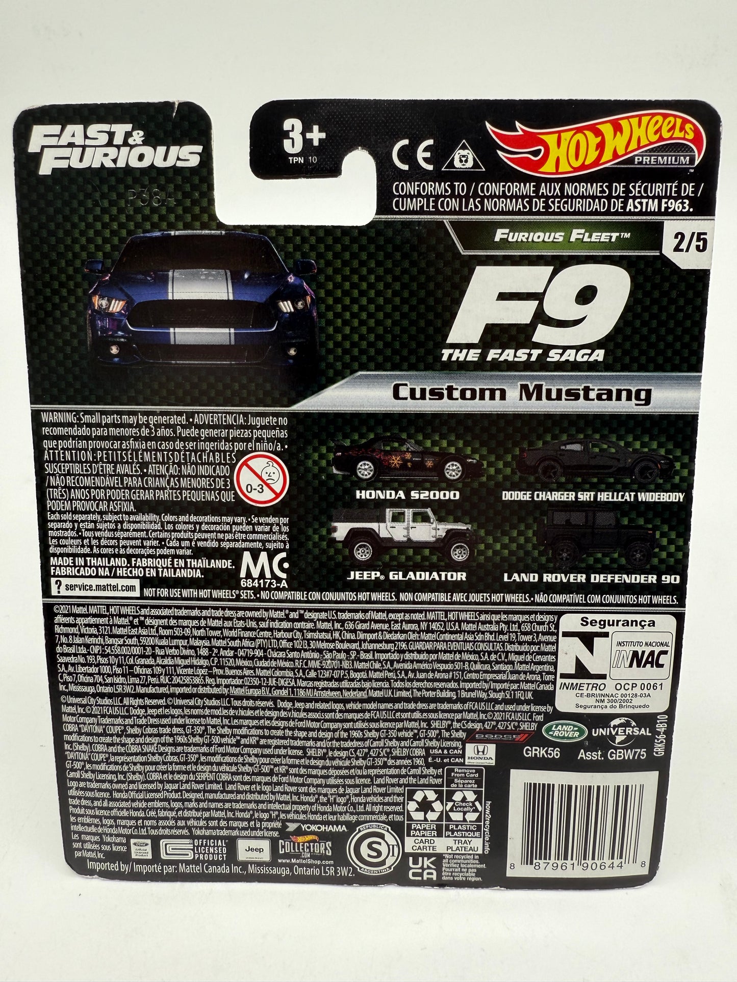 Hot Wheels Fast and Furious Custom Mustang 2021 Mattel