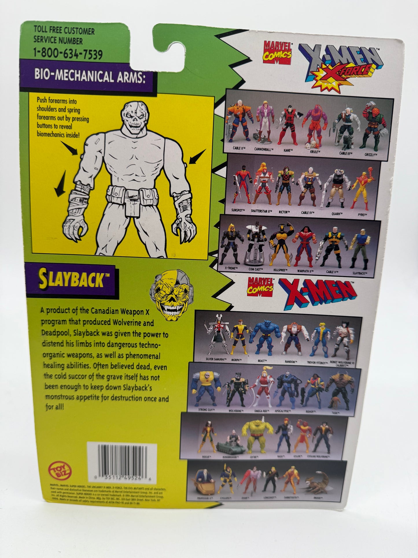 The Evil Mutants X-Men Slayback 1994 Toy Biz