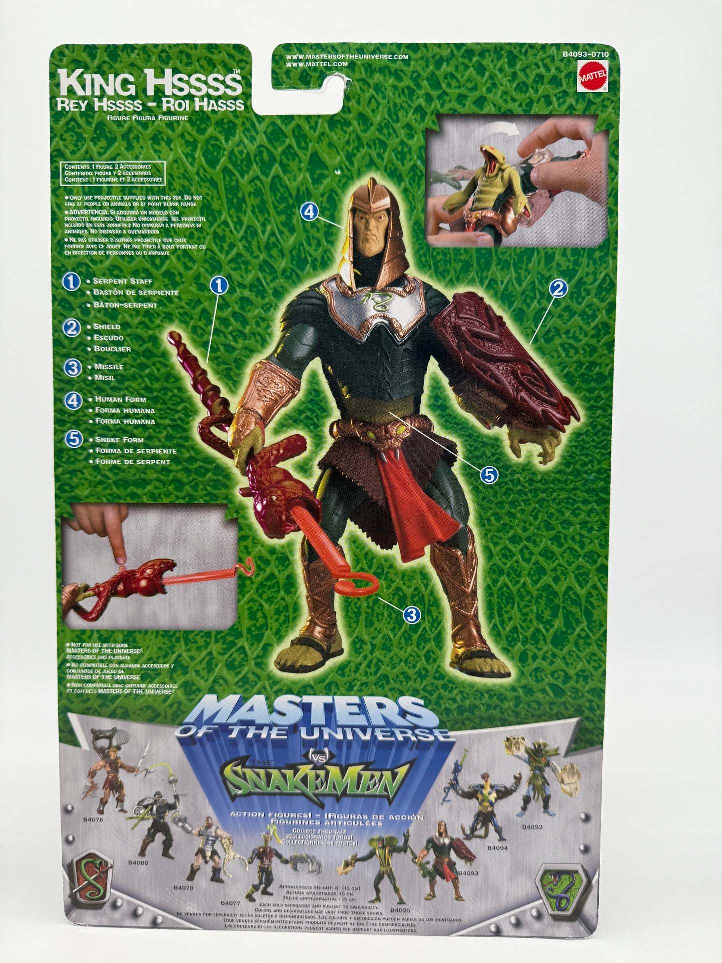 Master of The Universe King Hssss Rey Hssss-Roi Hass 2003 Mattel