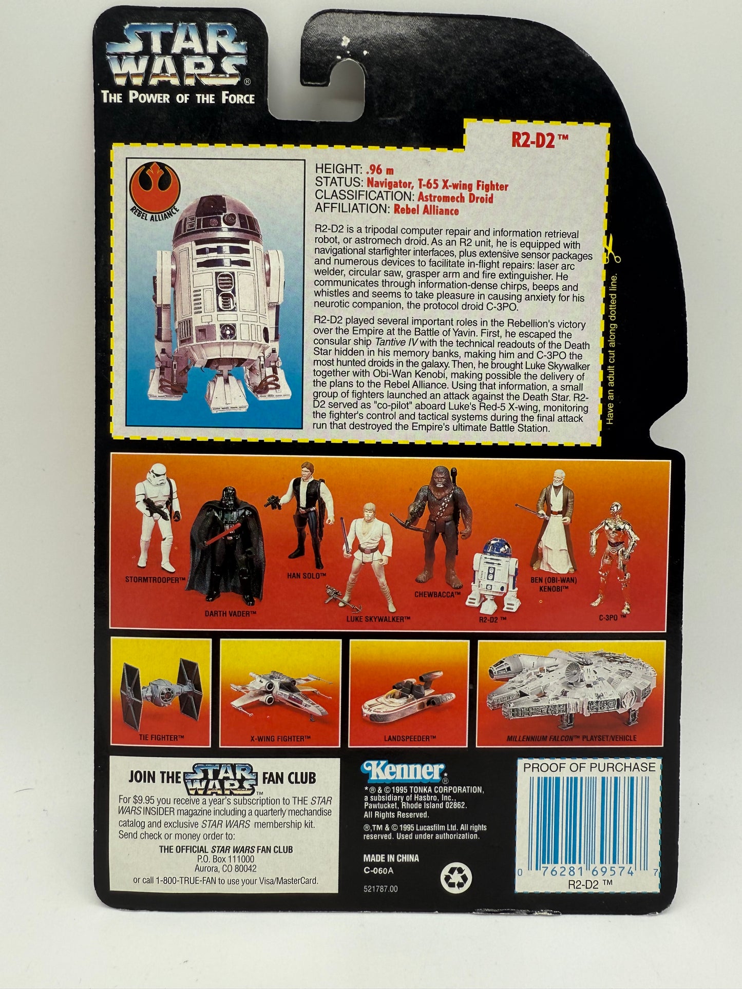 Star Wars The Power of The Force R2-D2 1995 Kenner