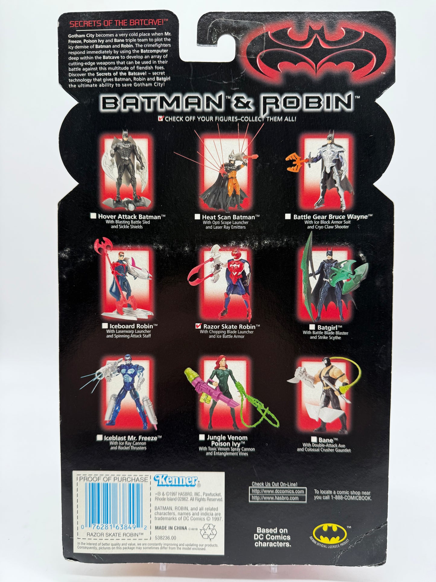 Hasbro 1997 Batman & Robin Razor Skate Robin (Chopping Blade Launcher & Ice Battle Armor)