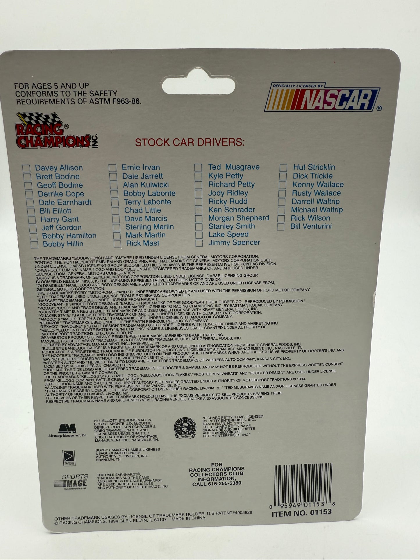 NASCAR Racing Champions Mark Martin 1994 Glen Ellyn