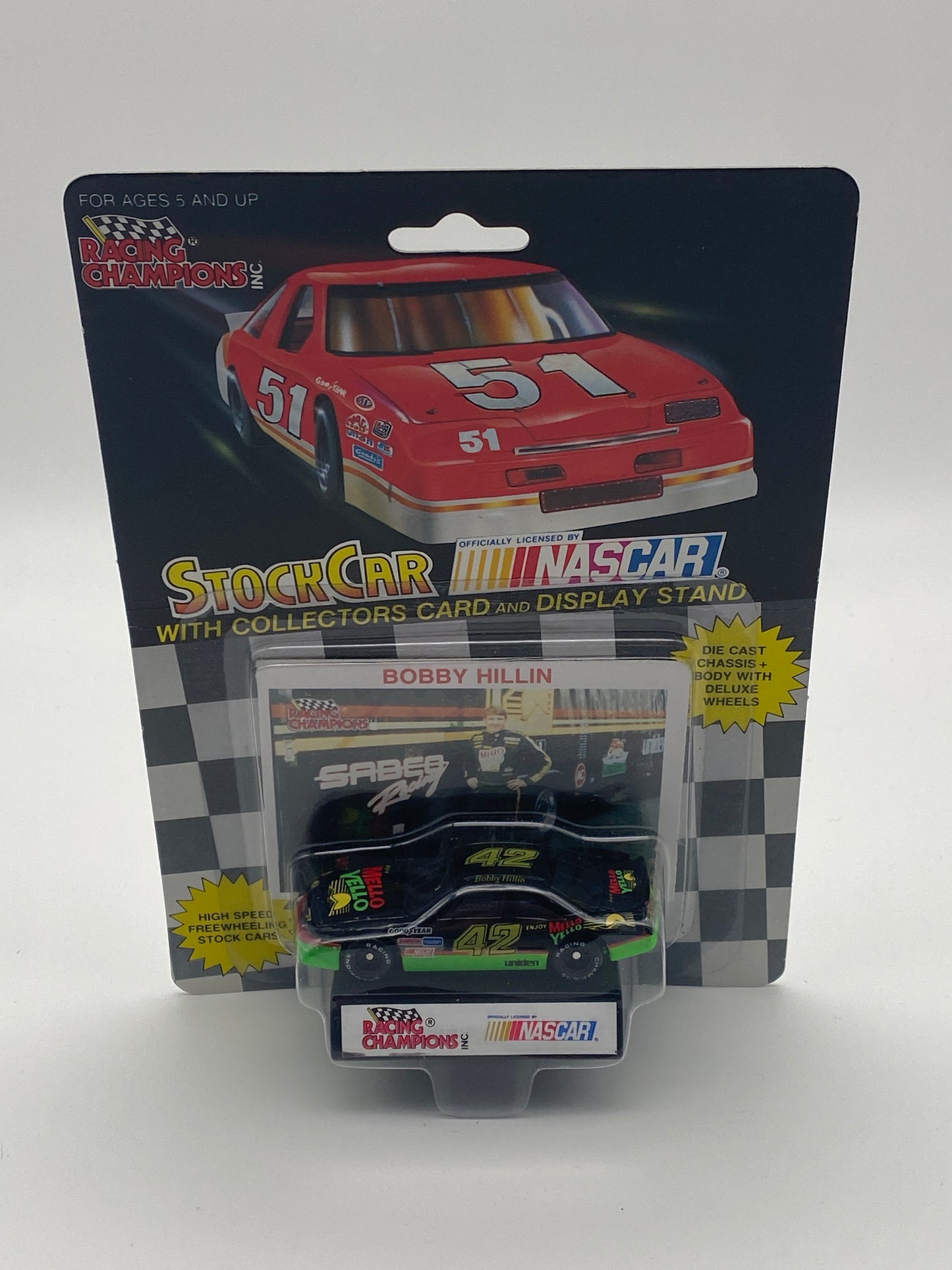 Racing Champions Nascar Stock Car 1991 Bobby Hillin #42 1:64 Die-Cast Car